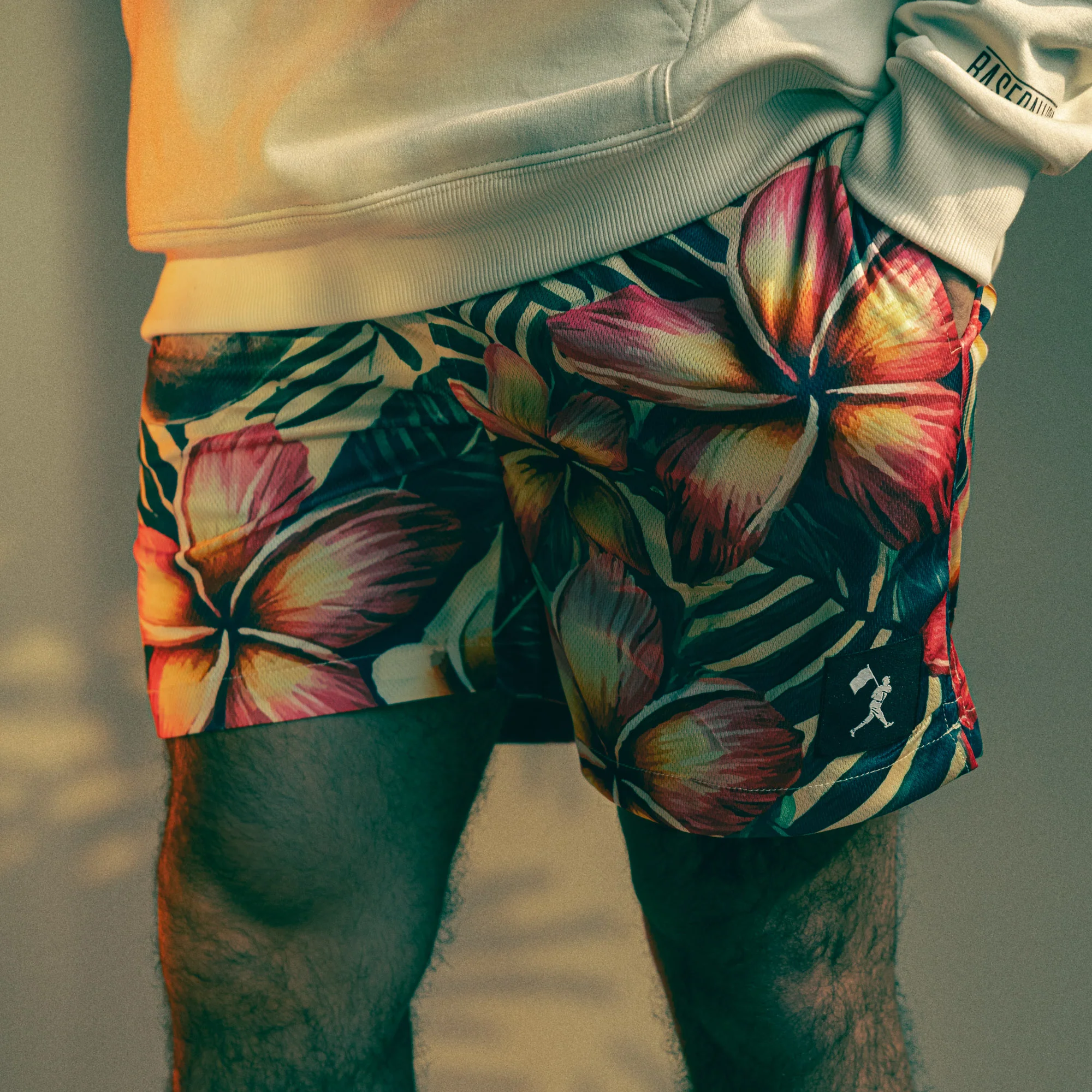 Aloha Ball Diamond Air Mesh Shorts - Plumeria - Image 6