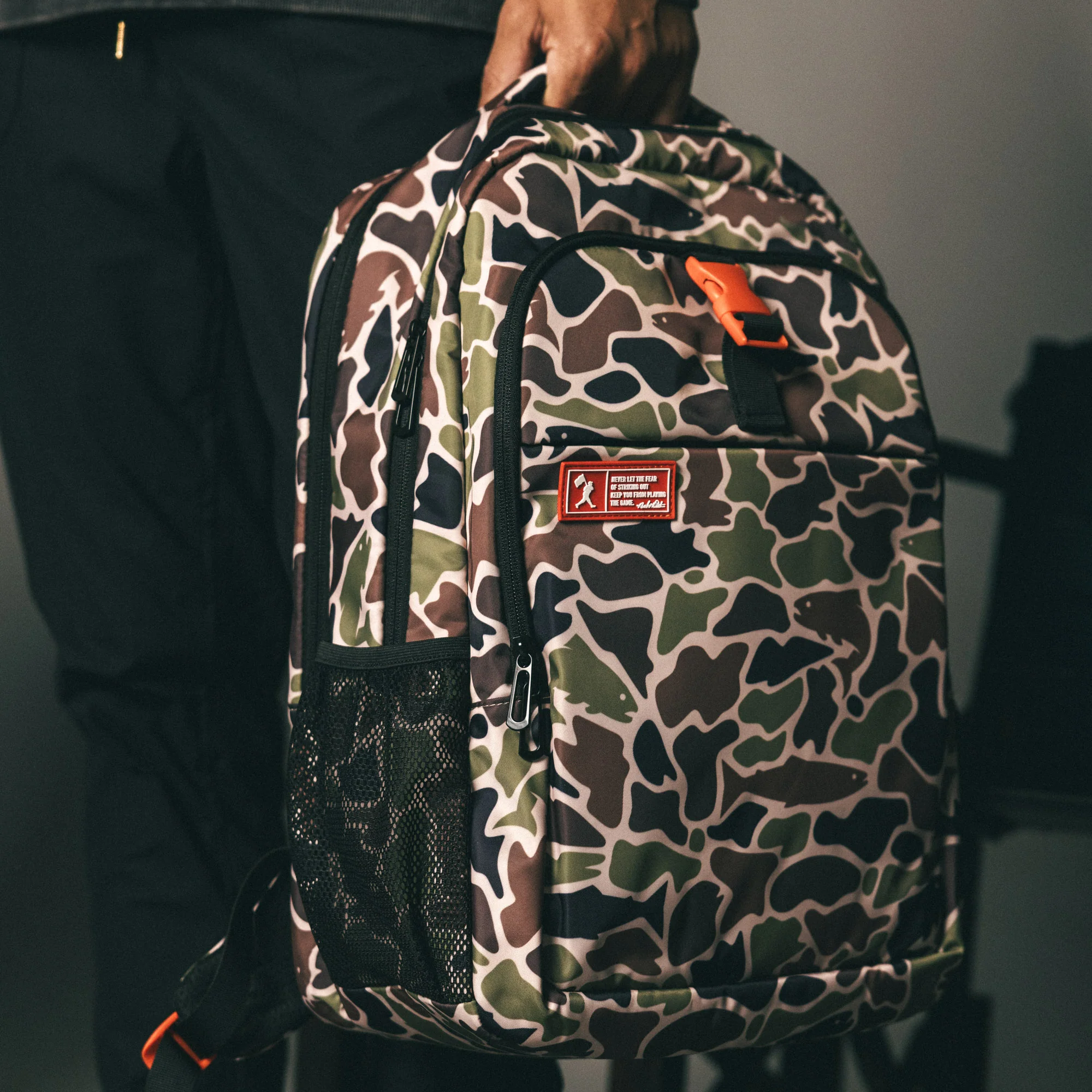 Angler Camo No Fear Cap Clip Backpack - Image 10