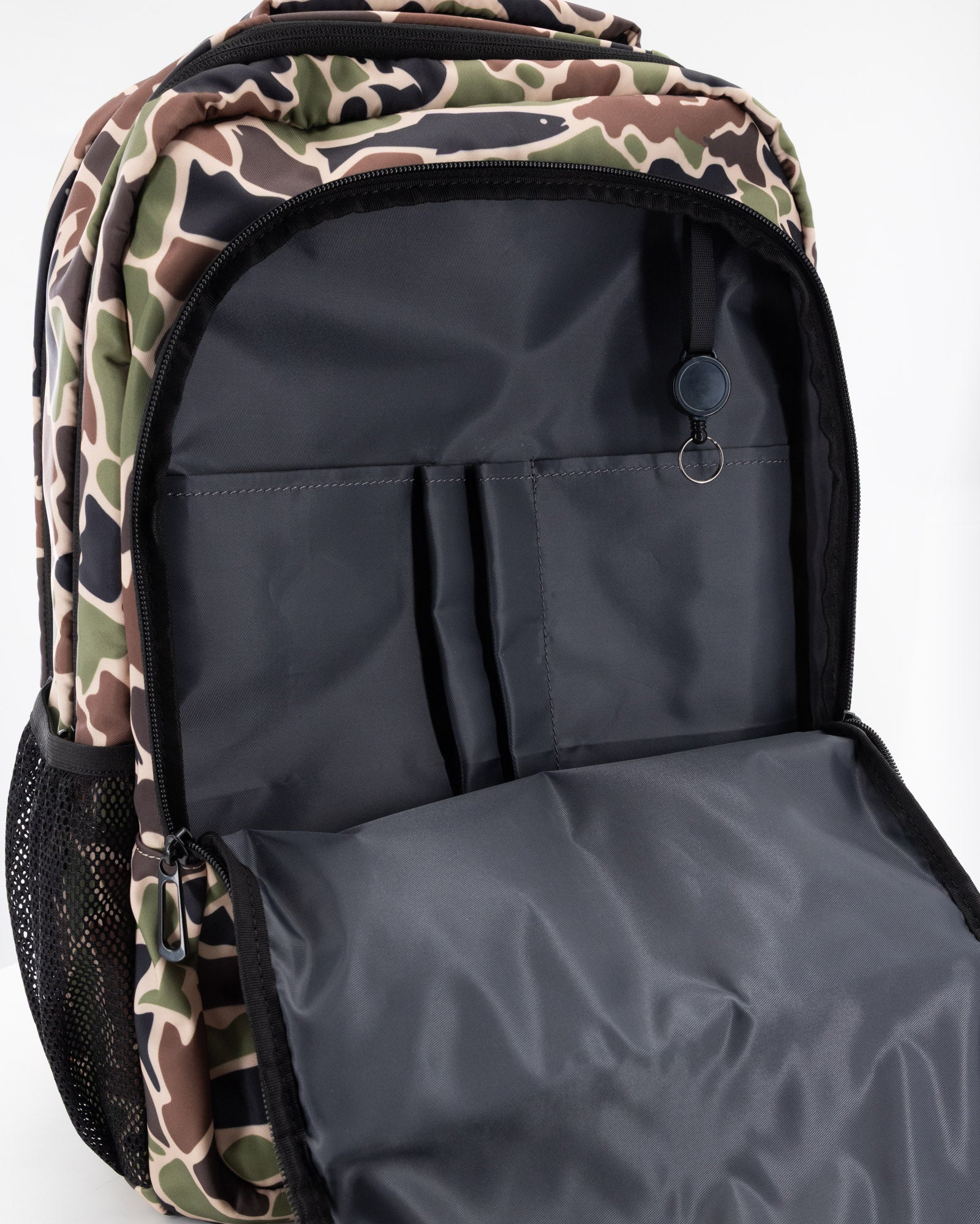 Angler Camo No Fear Cap Clip Backpack - Image 8