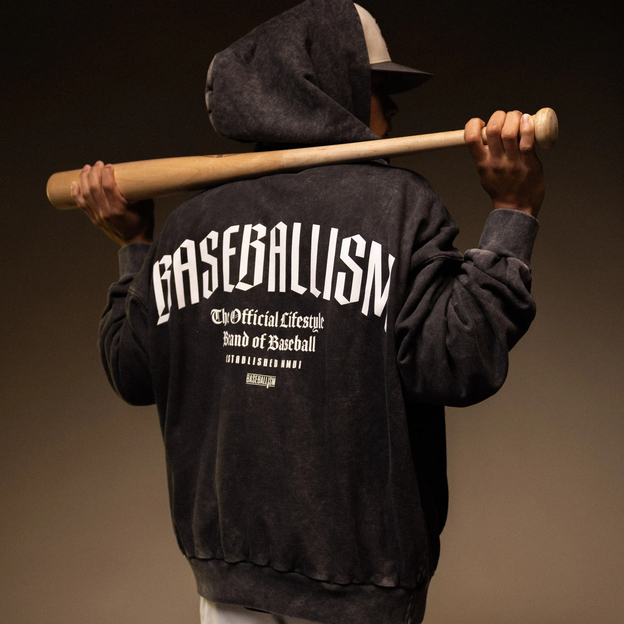 Ballplayer B Relaxed Fit Vintage Washed Hoodie - Image 4