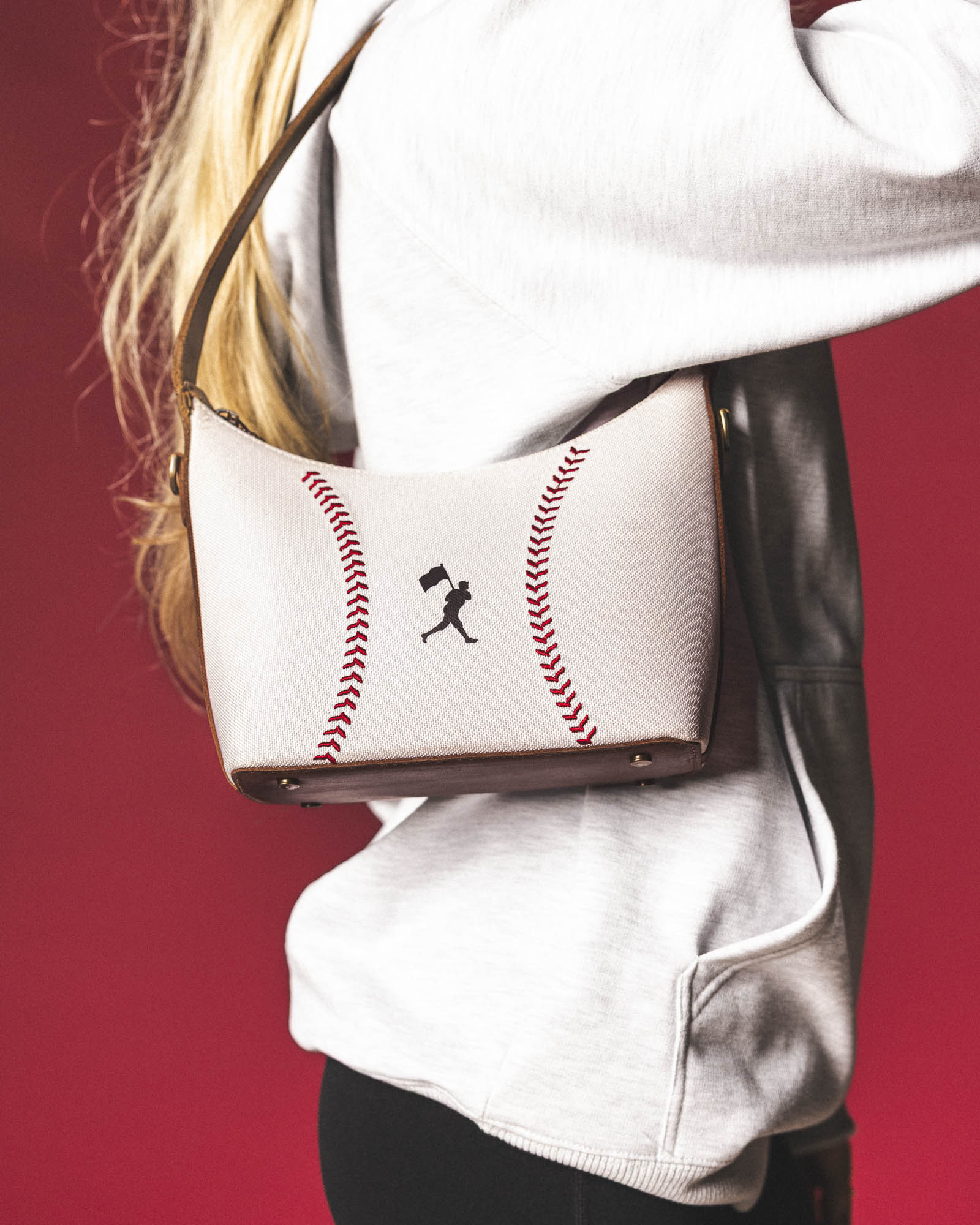 Baseball Seams Shoulder Bag - Image 9