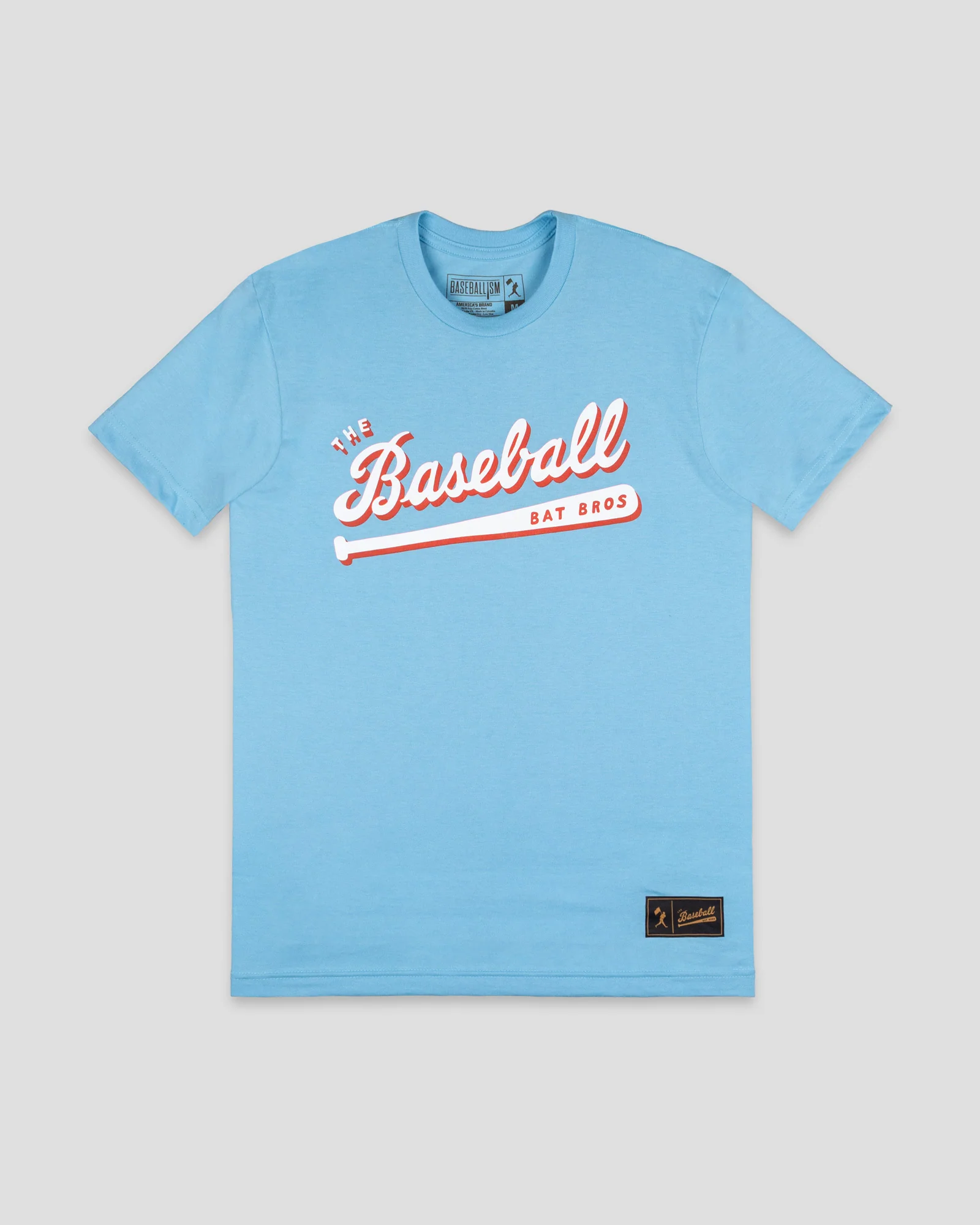 Bat Bros Script T-Shirt - Blue and Red