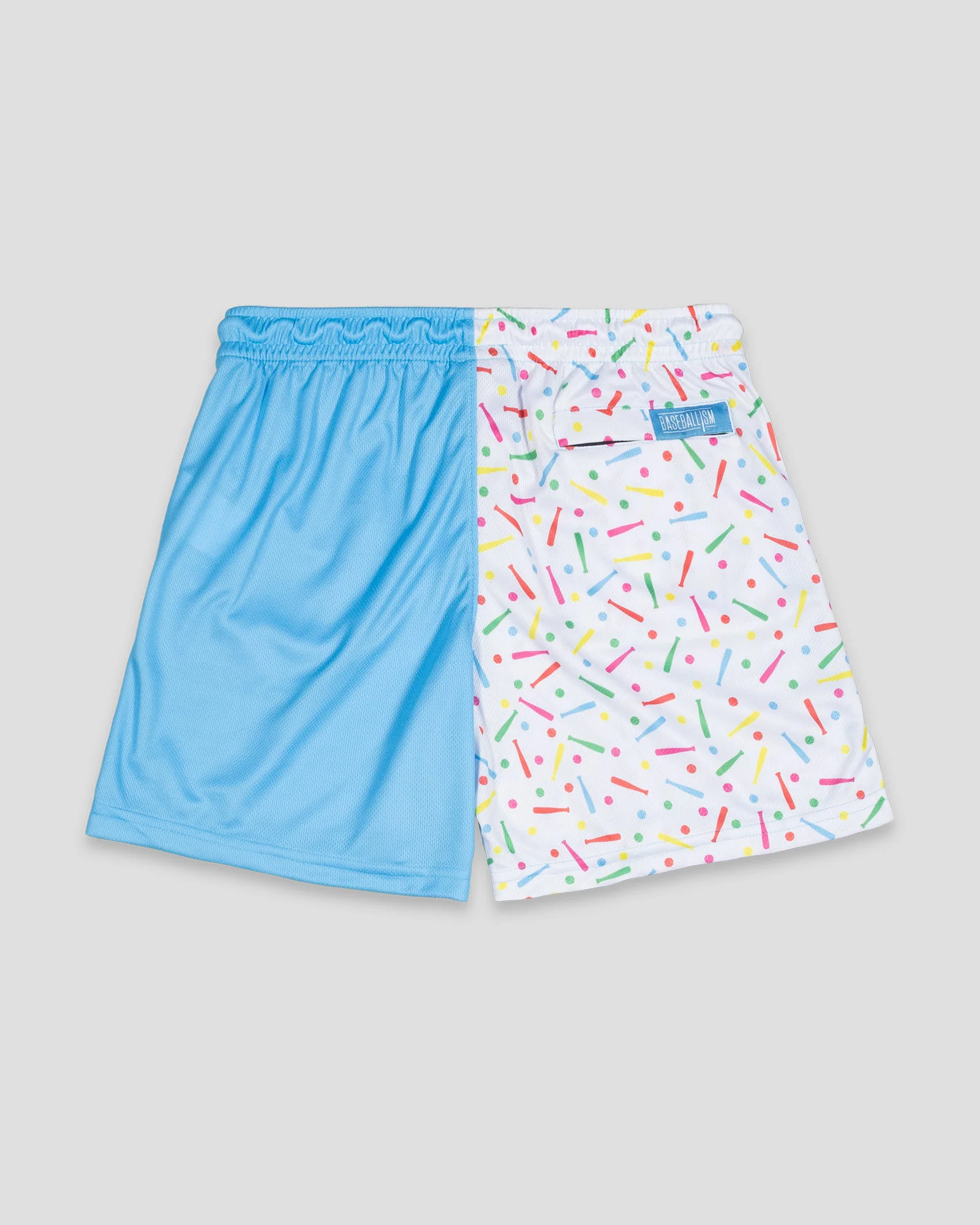 Batter Up Bakery Confetti Cupcake Diamond Air Mesh Shorts (Light Blue) - Youth - Image 2