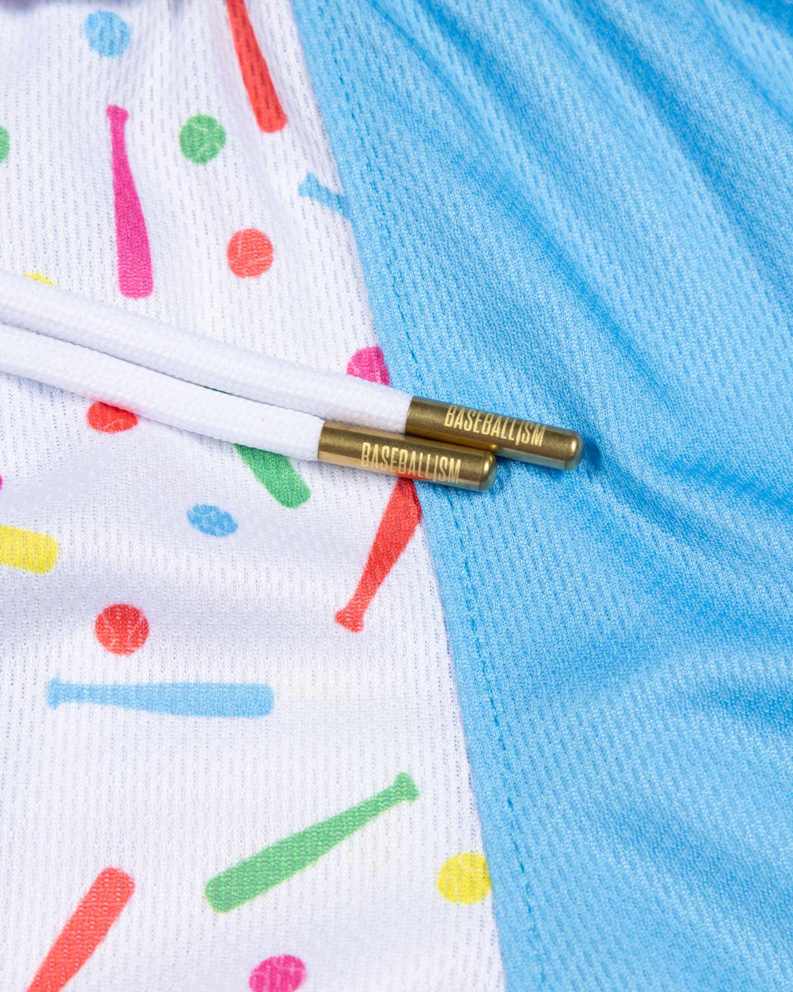 Batter Up Bakery Confetti Cupcake Diamond Air Mesh Shorts (Light Blue) - Youth - Image 3