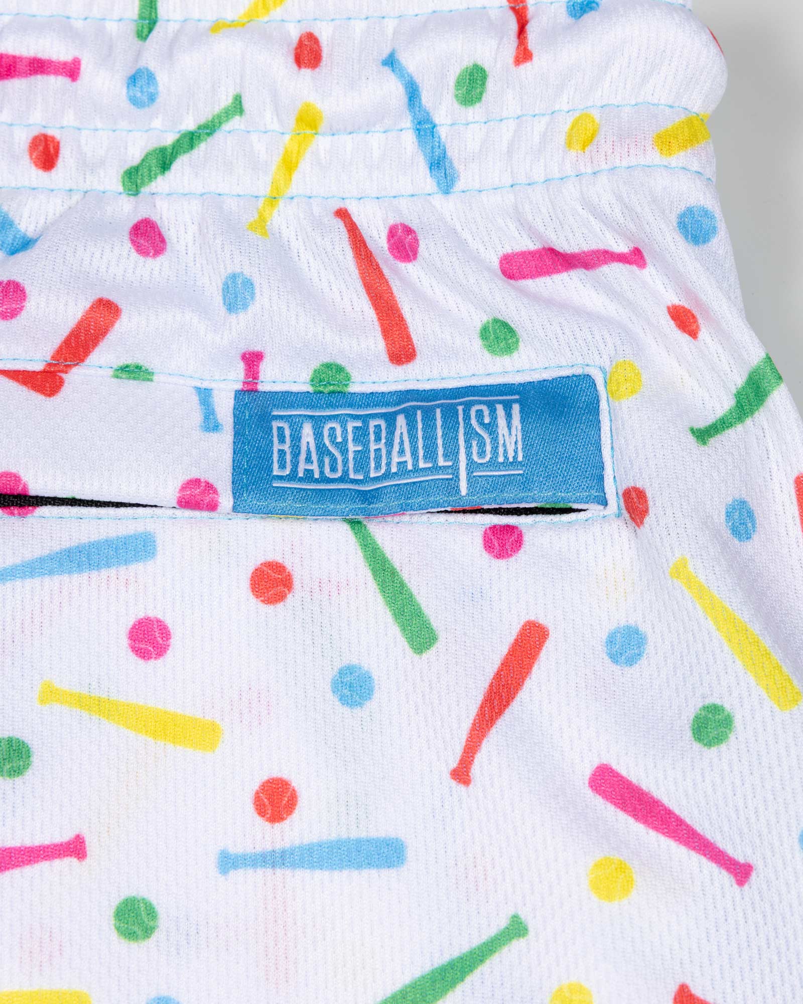Batter Up Bakery Confetti Cupcake Diamond Air Mesh Shorts (Light Blue) - Youth - Image 4