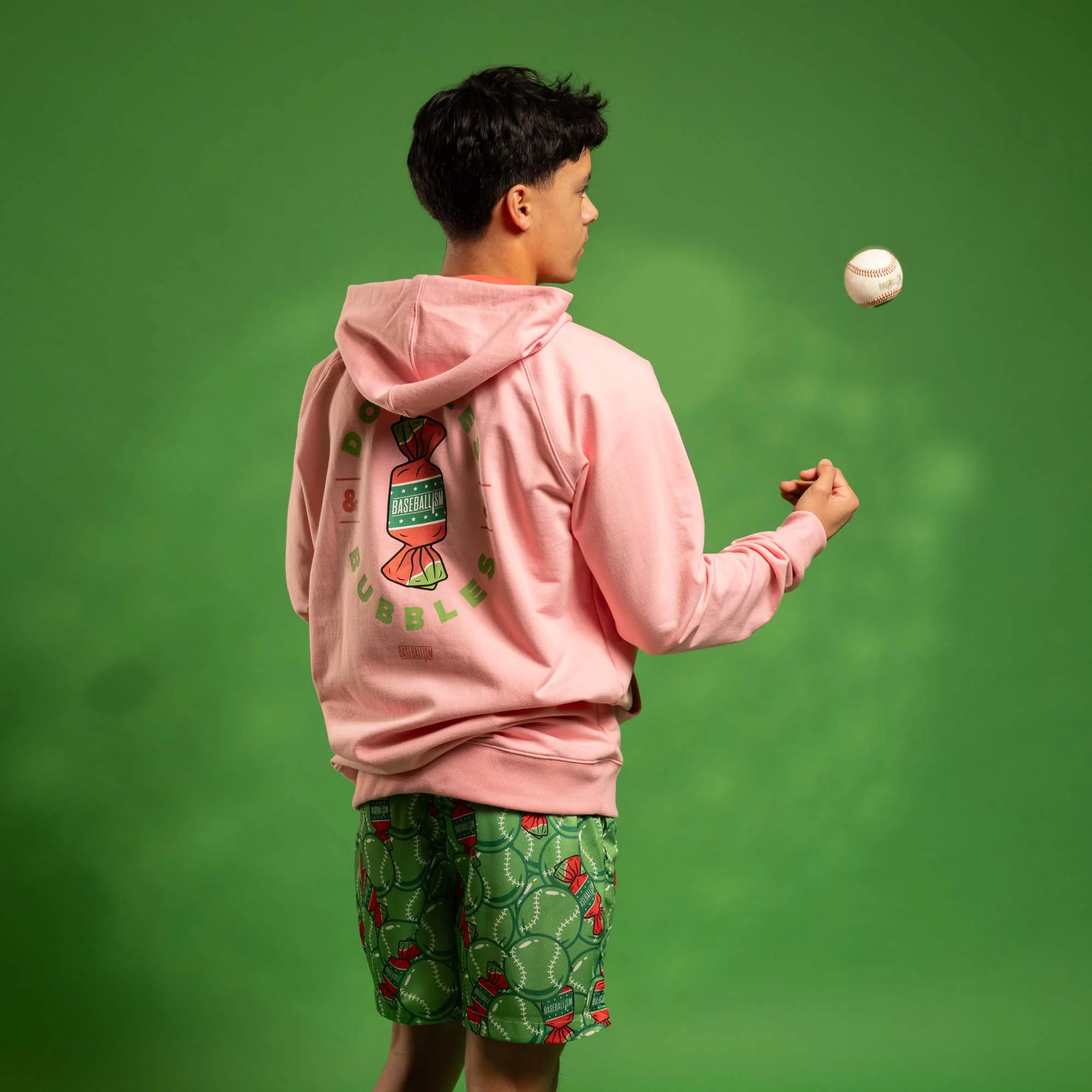 Bubbles and Doubles Hoodie - Walk-Off Watermelon - Image 7