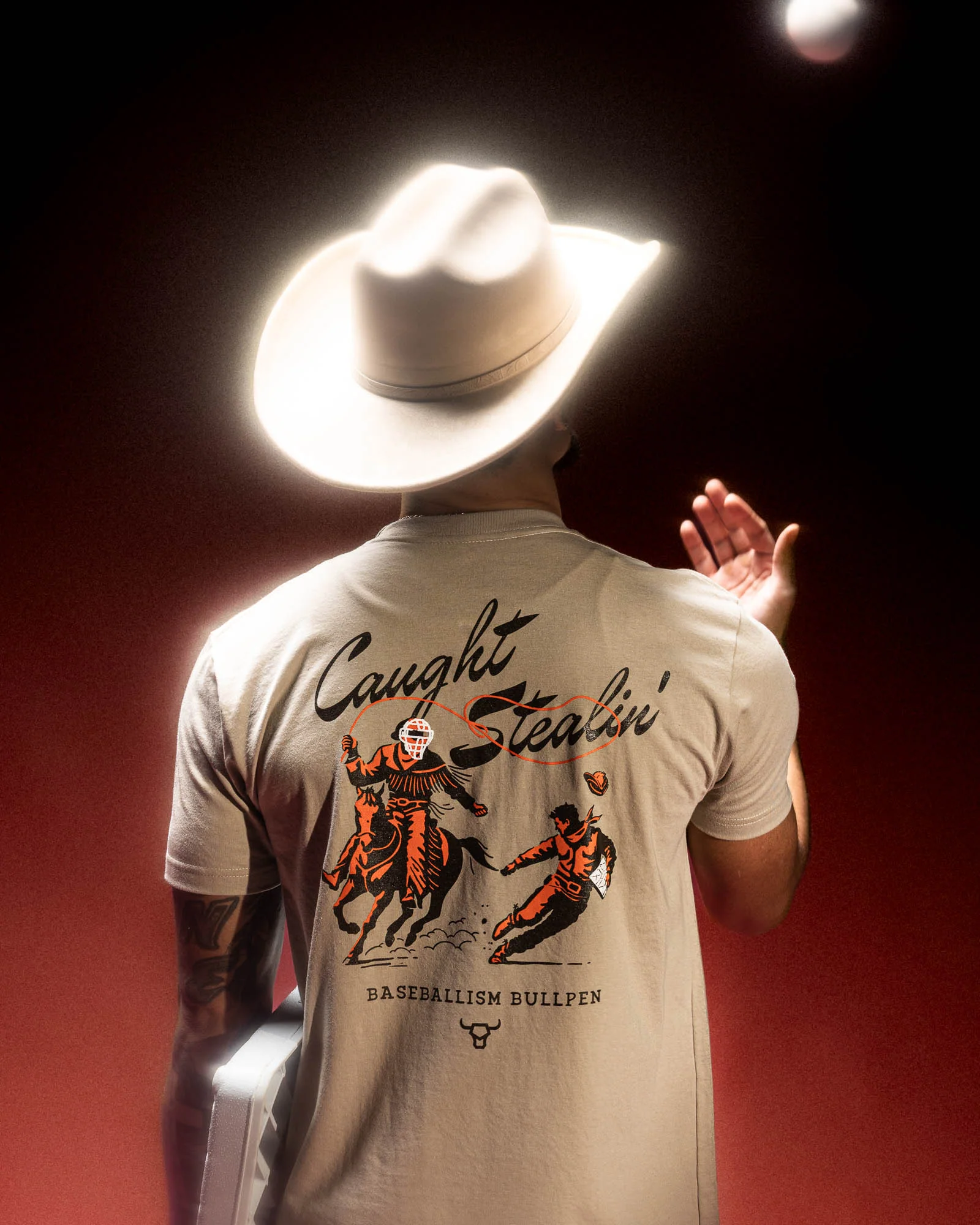 Caught Stealin' T-Shirt - Cream - Image 5