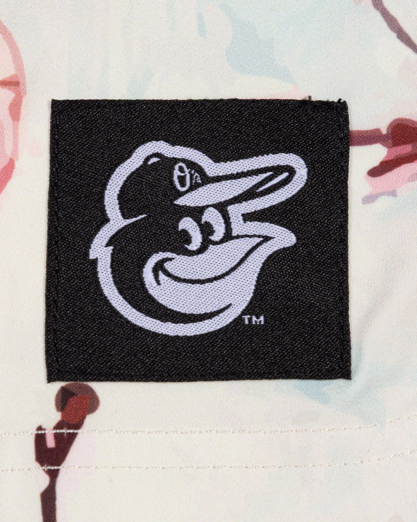 Cherry Blossom Baseball Diamond Lux Satin Shorts - Baltimore Orioles - Image 3