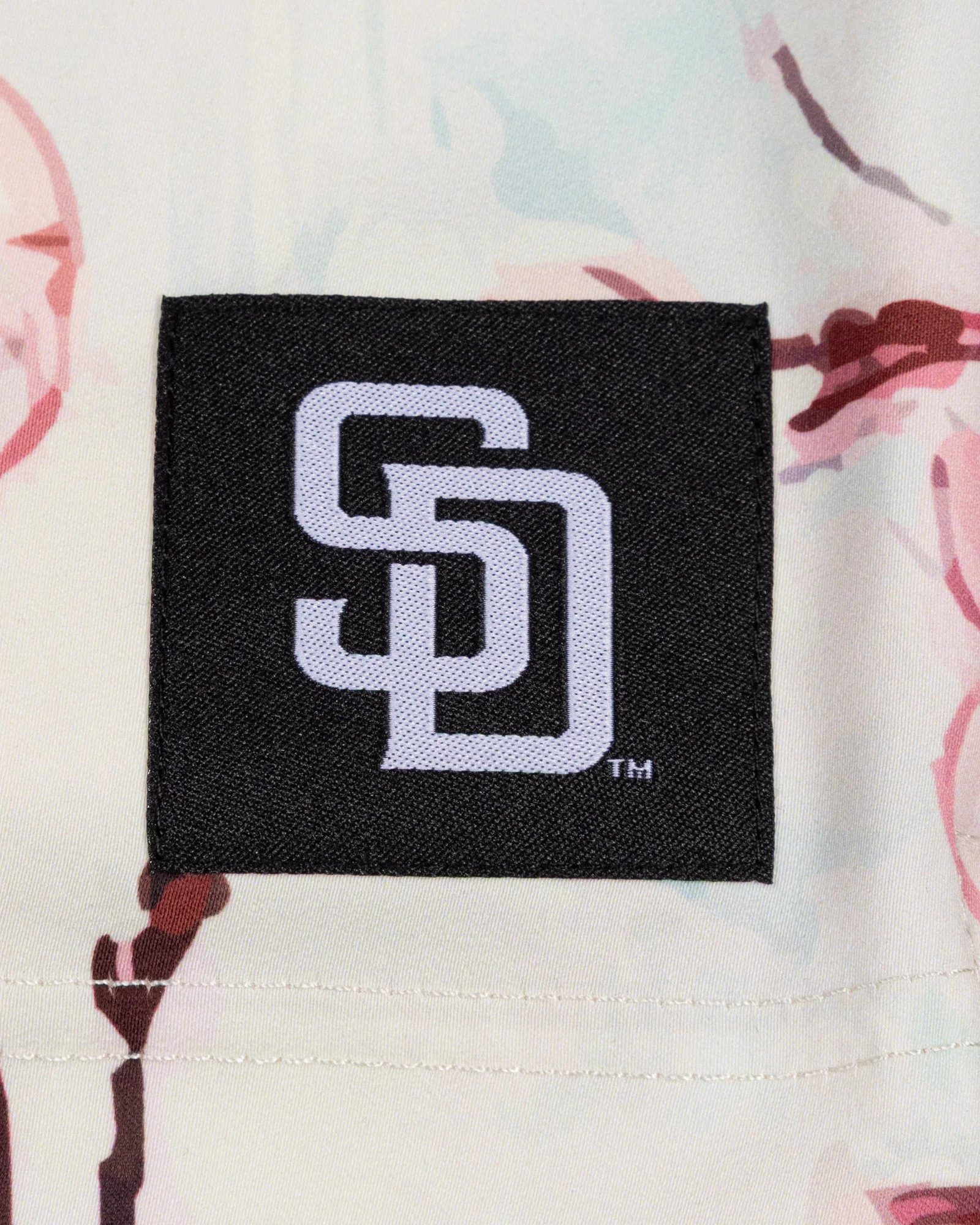 Cherry Blossom Baseball Diamond Lux Satin Shorts - San Diego Padres - Image 3