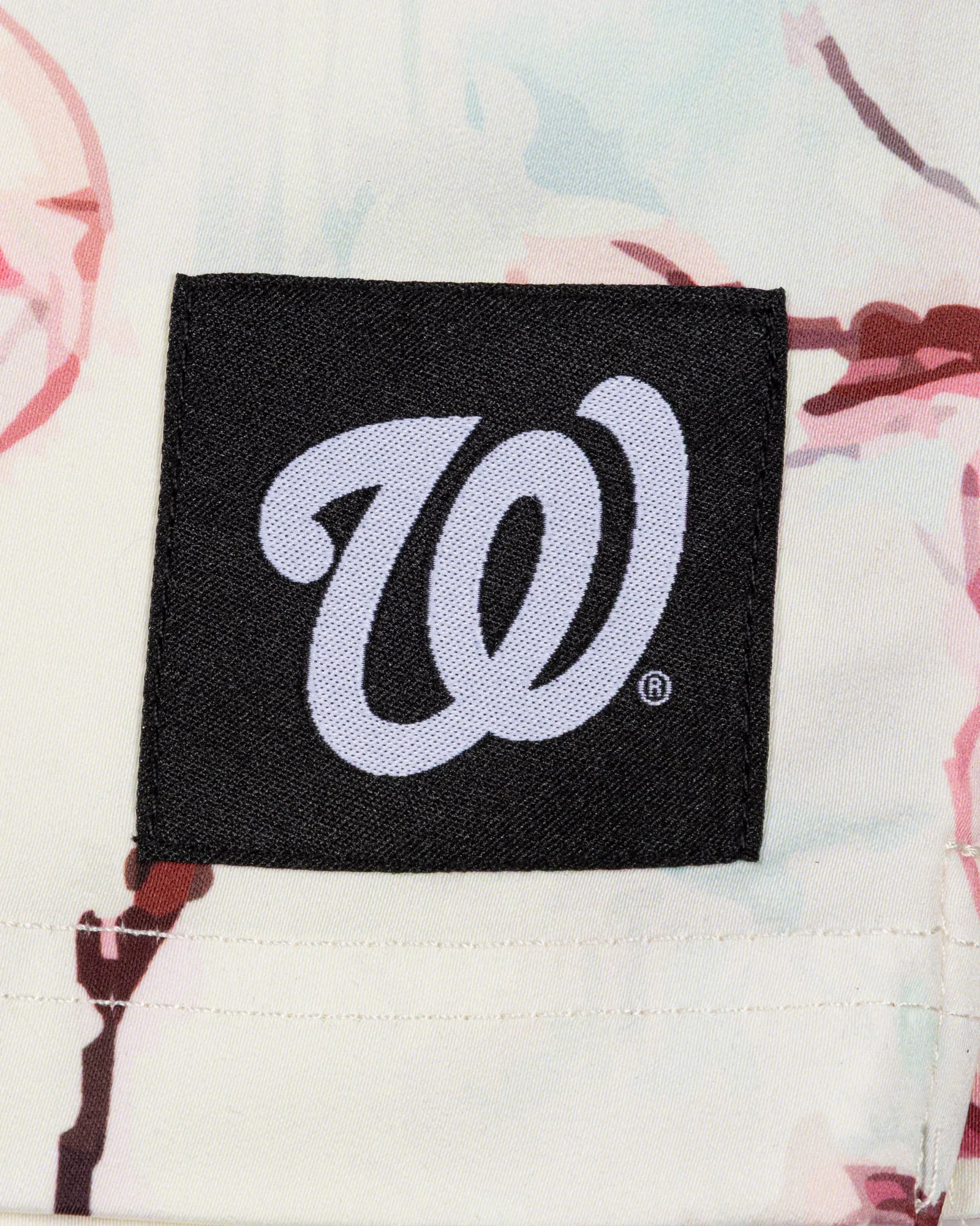 Cherry Blossom Baseball Diamond Lux Satin Shorts - Washington Nationals - Image 3