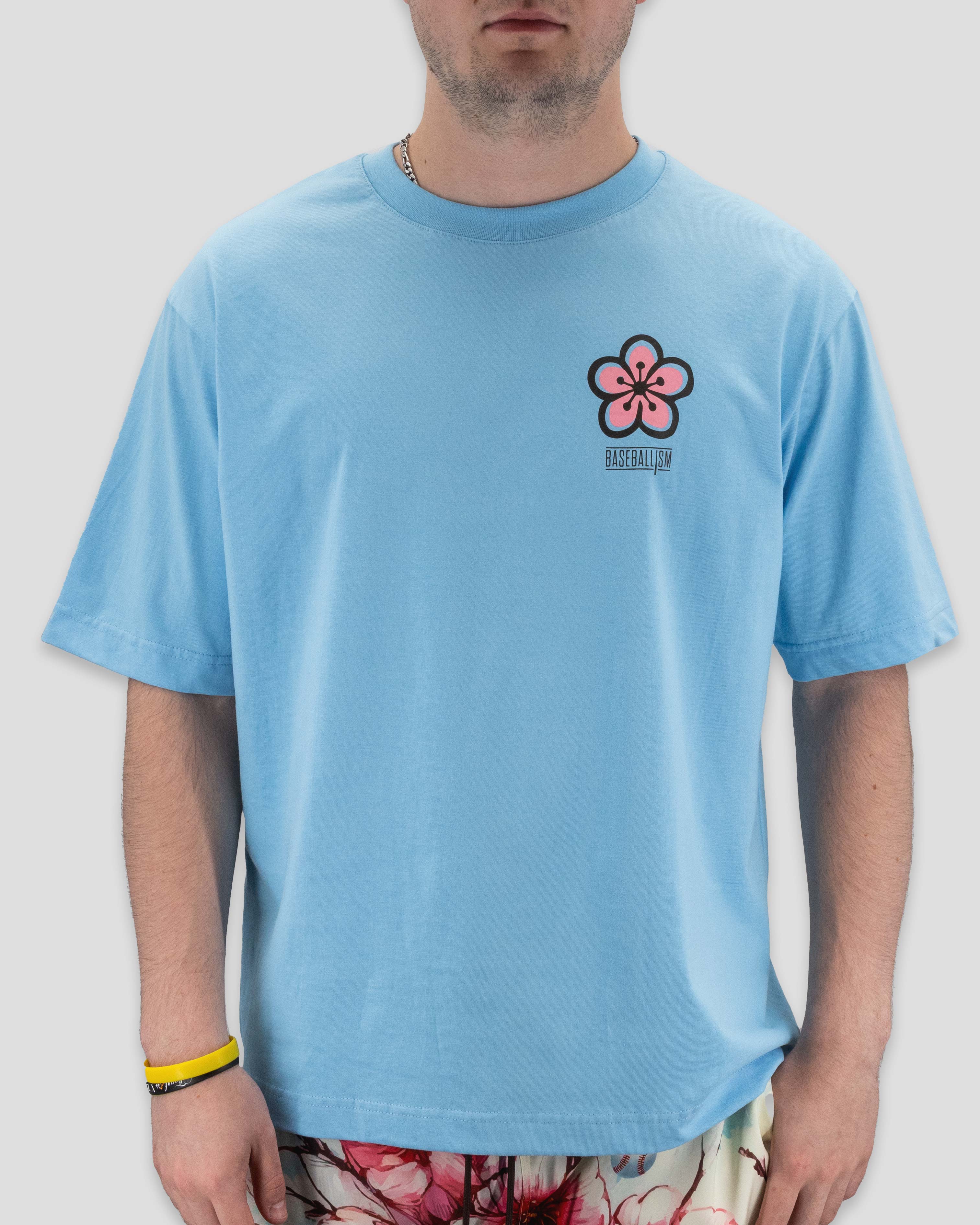 Cherry Blossom Baseball - Pima Cotton T-Shirt - Image 3