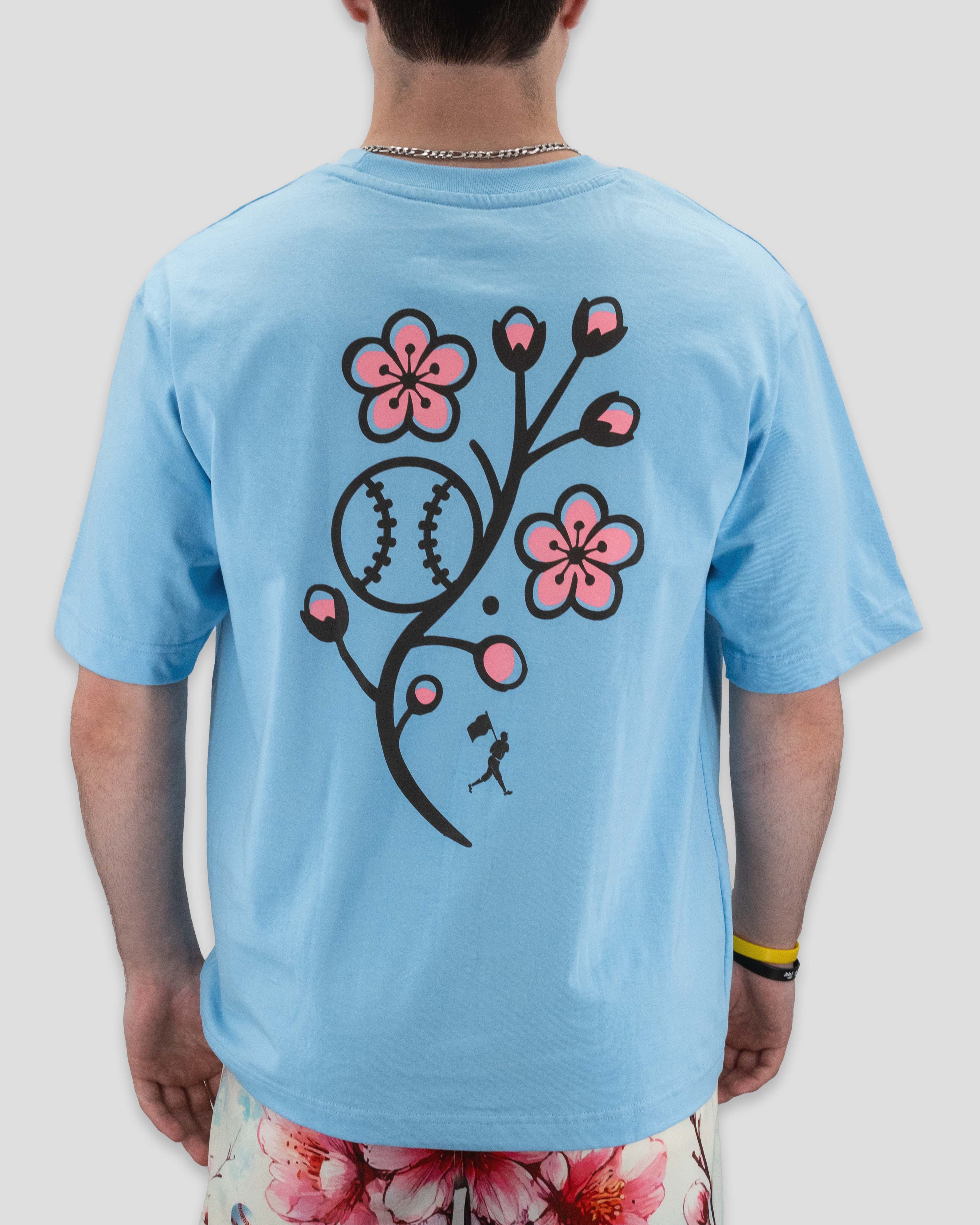 Cherry Blossom Baseball - Pima Cotton T-Shirt - Image 4