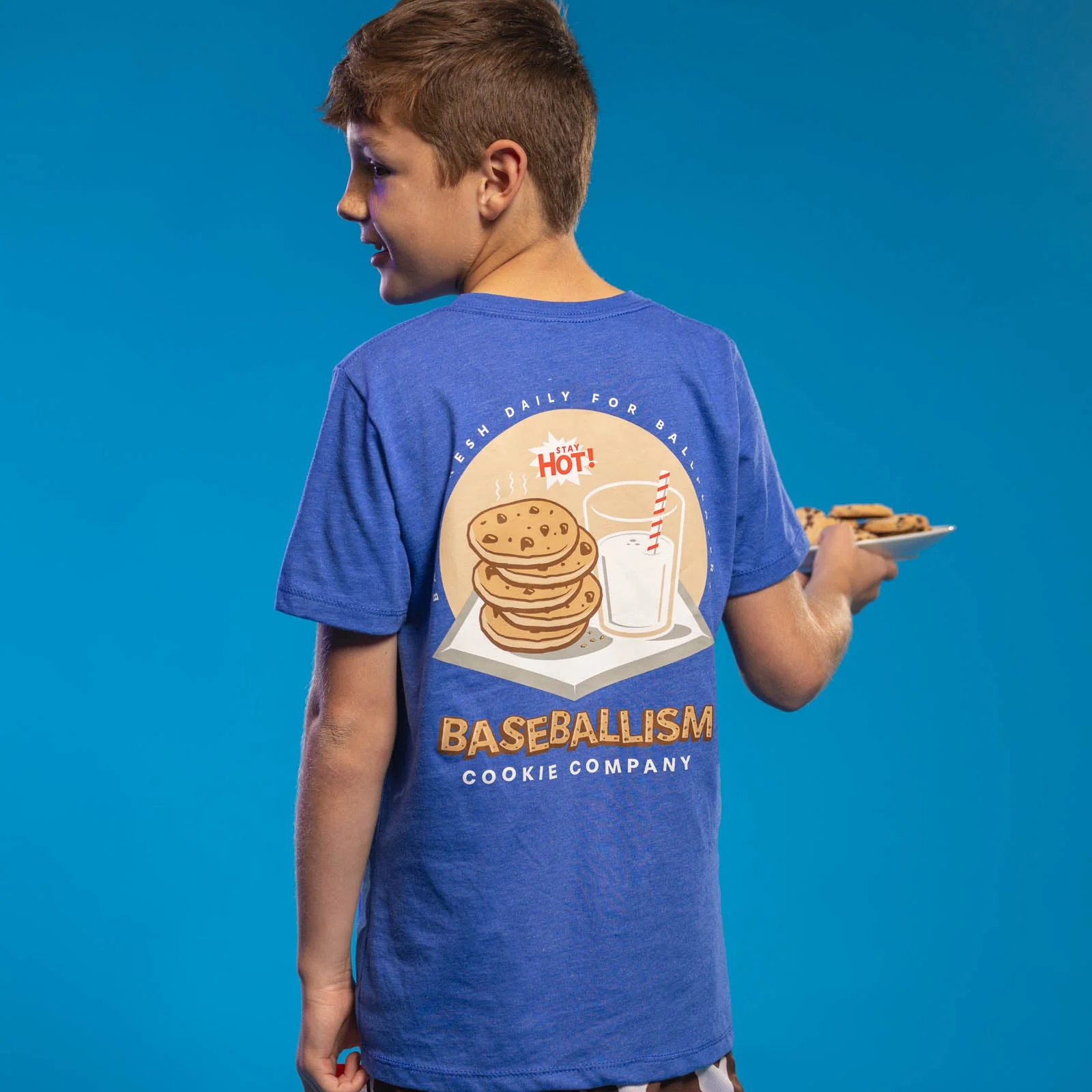 Cookies & Milk T-Shirt (Blue) - Youth - Image 4