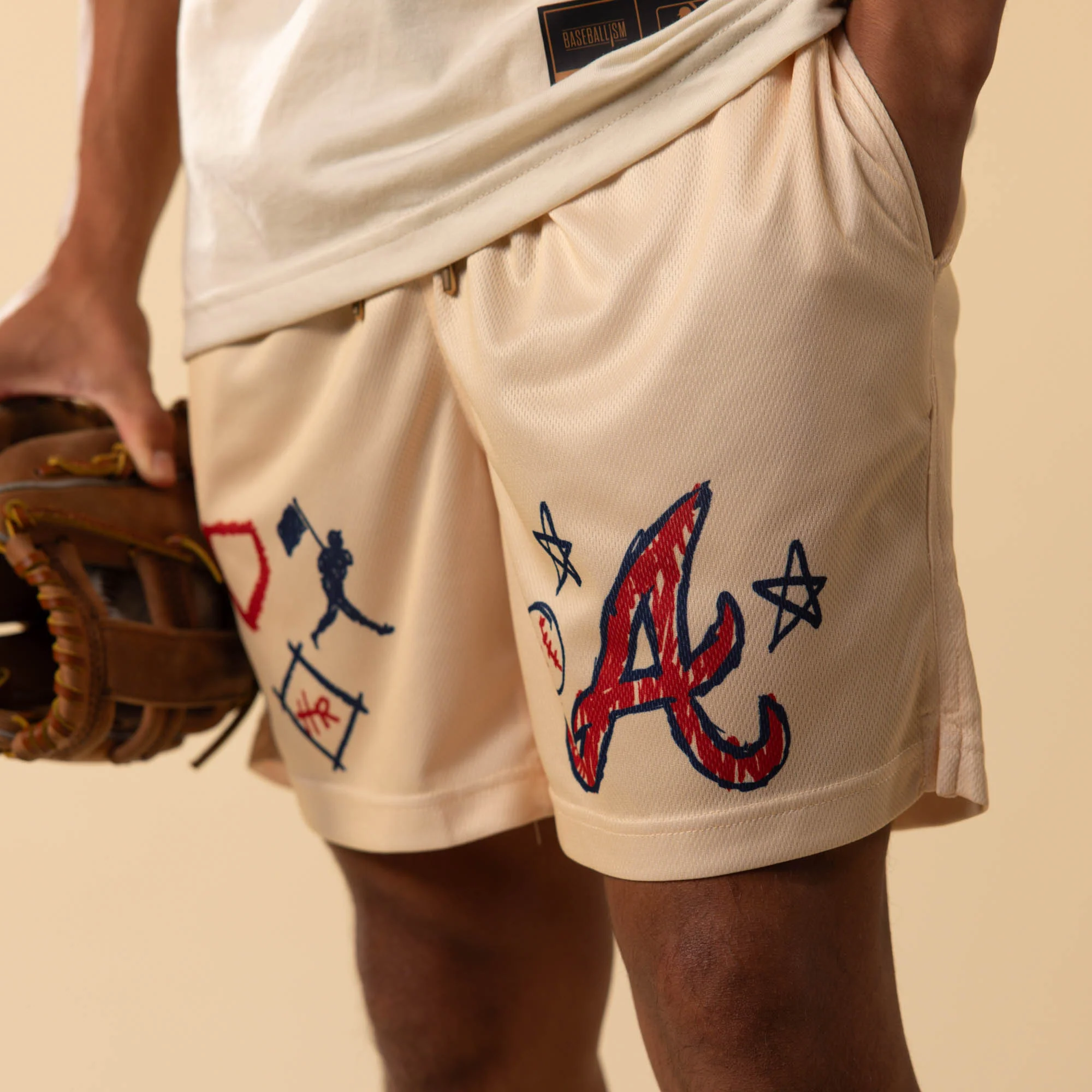 Crayon Series Diamond Air Mesh Shorts - Atlanta Braves - Image 6