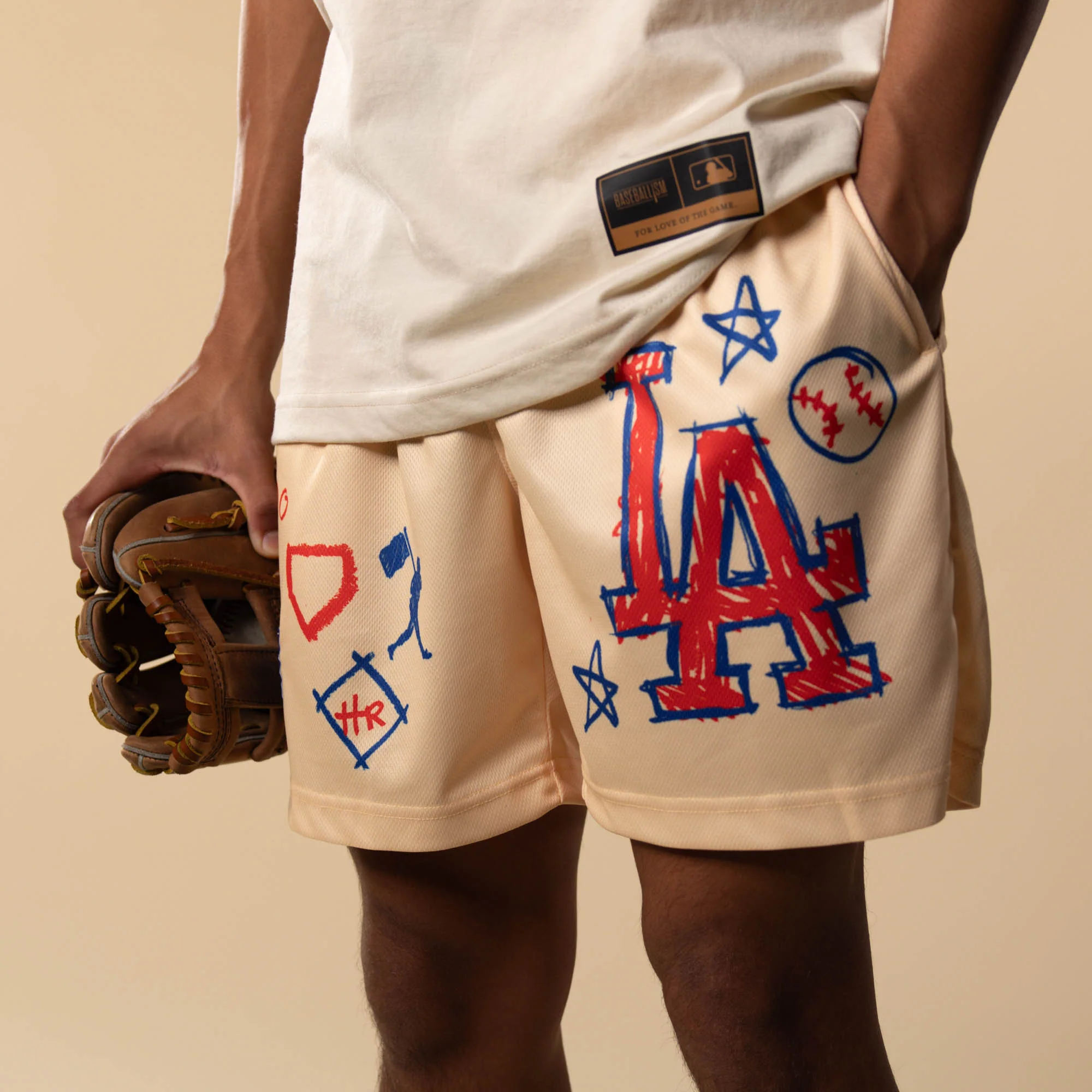 Crayon Series Diamond Air Mesh Shorts - Los Angeles Dodgers - Image 7