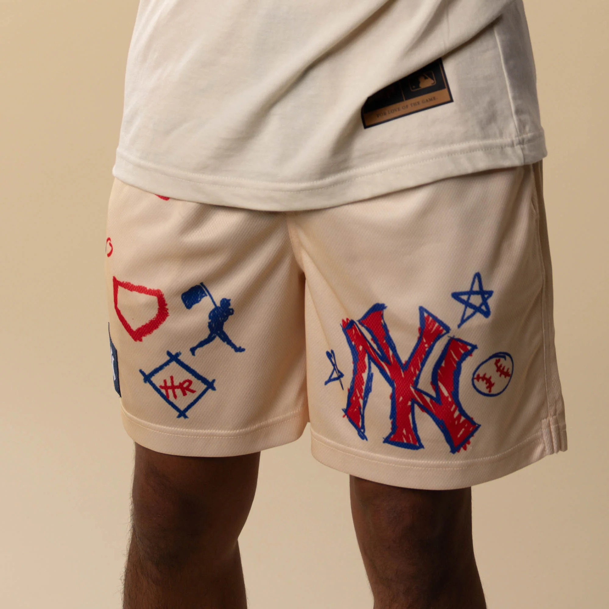 Crayon Series Diamond Air Mesh Shorts - New York Yankees - Image 6