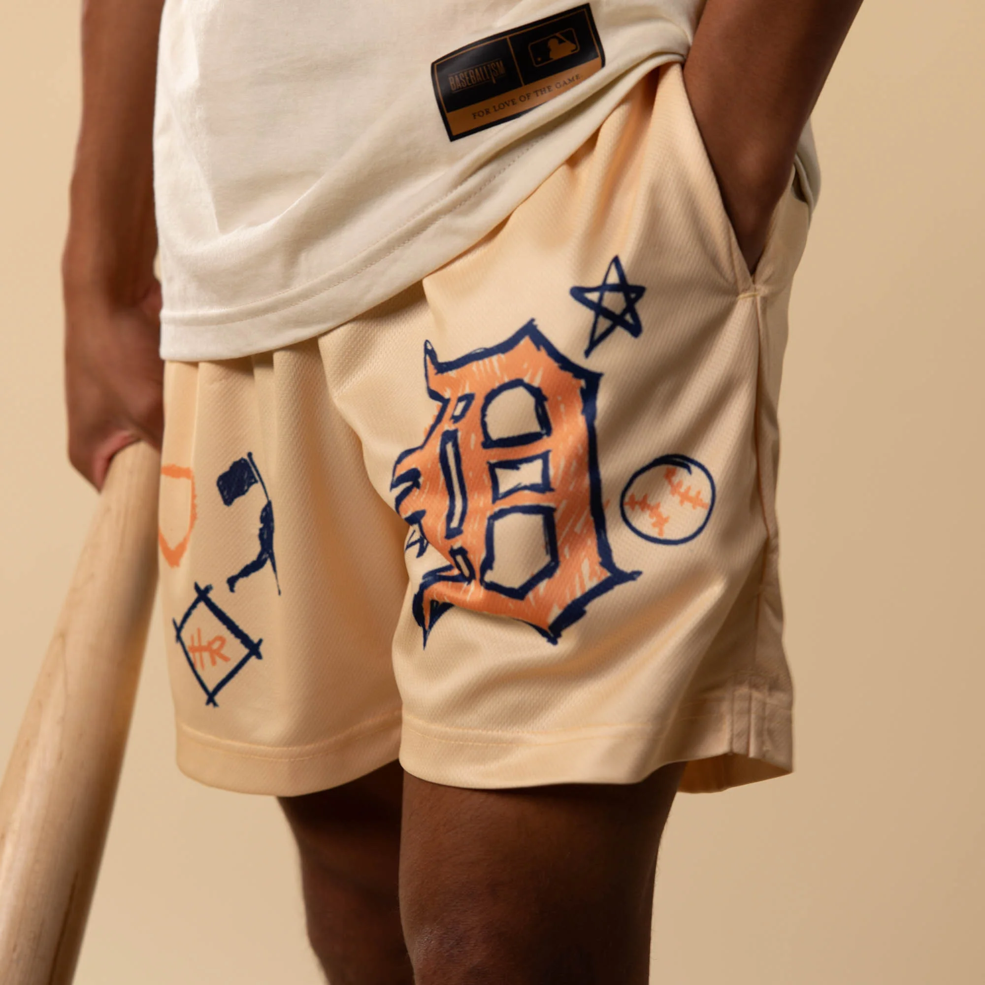 Crayon Series Diamond Air Youth Mesh Shorts - Detroit Tigers - Image 7