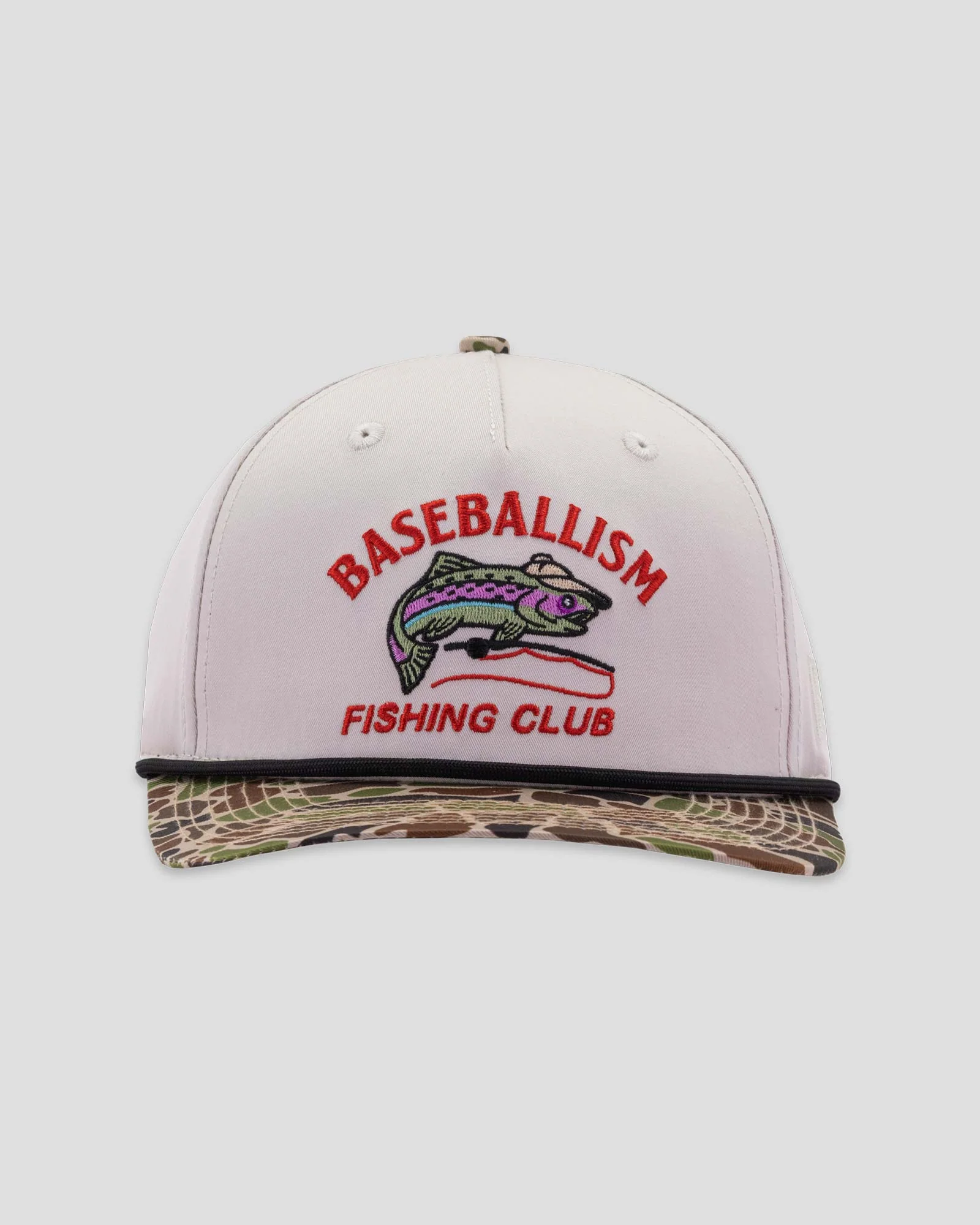 Fishing Club Angler Five Panel Rope Cap - Camo - Image 2