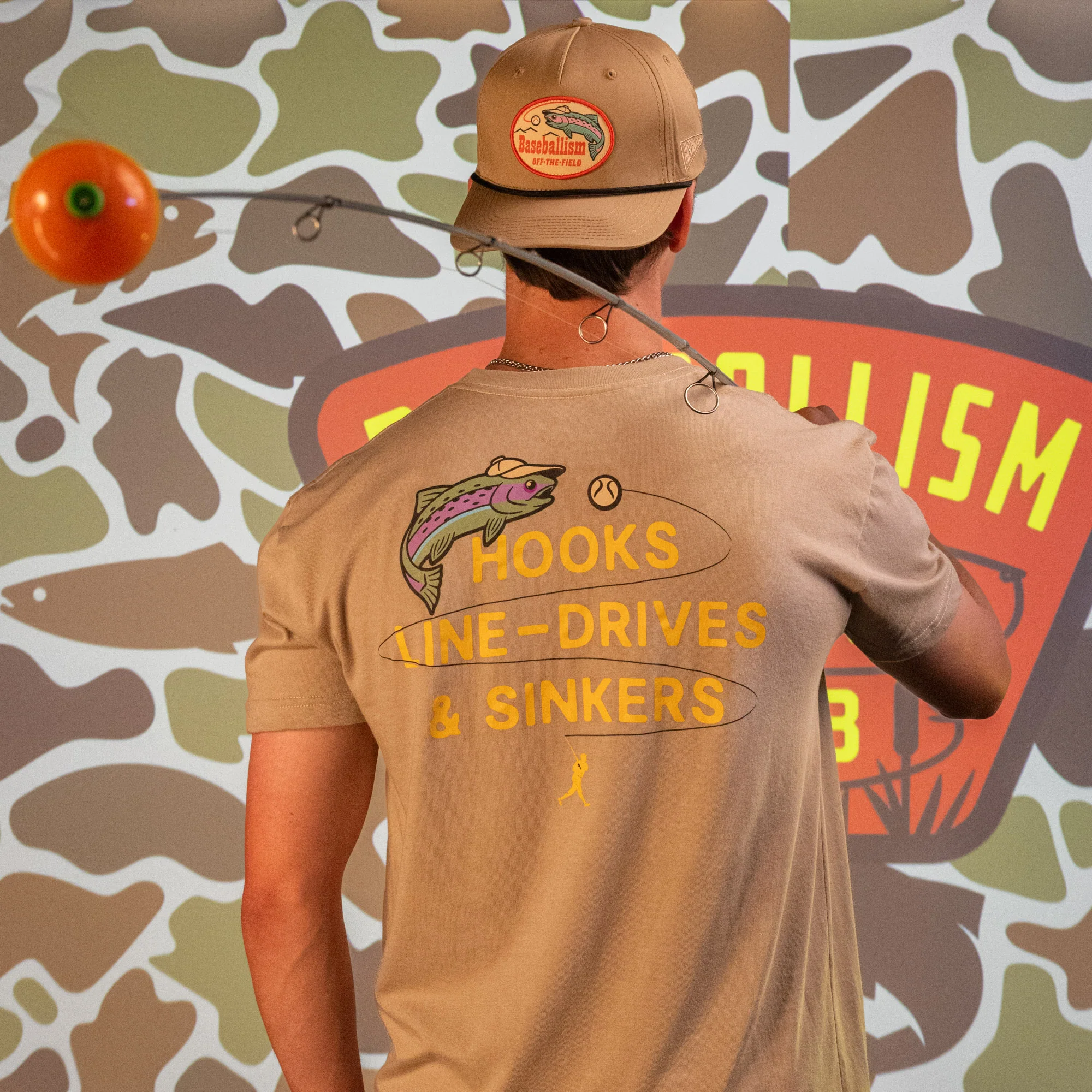 Fishing Club Hooks, Line Drives and Sinkers T-Shirt - Image 6