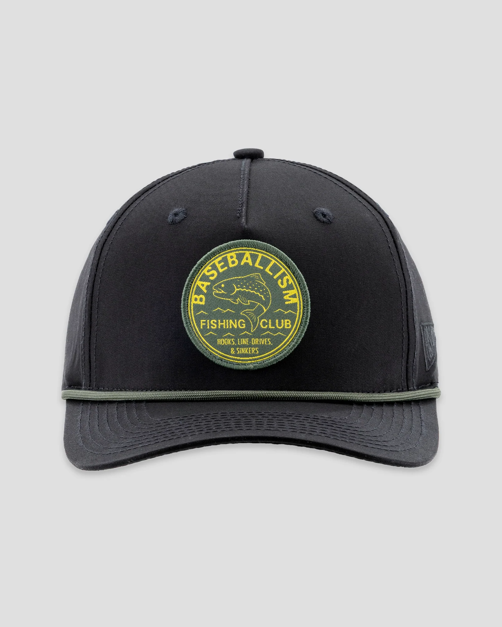 Fishing Club Patch Rope Cap - Black - Image 2
