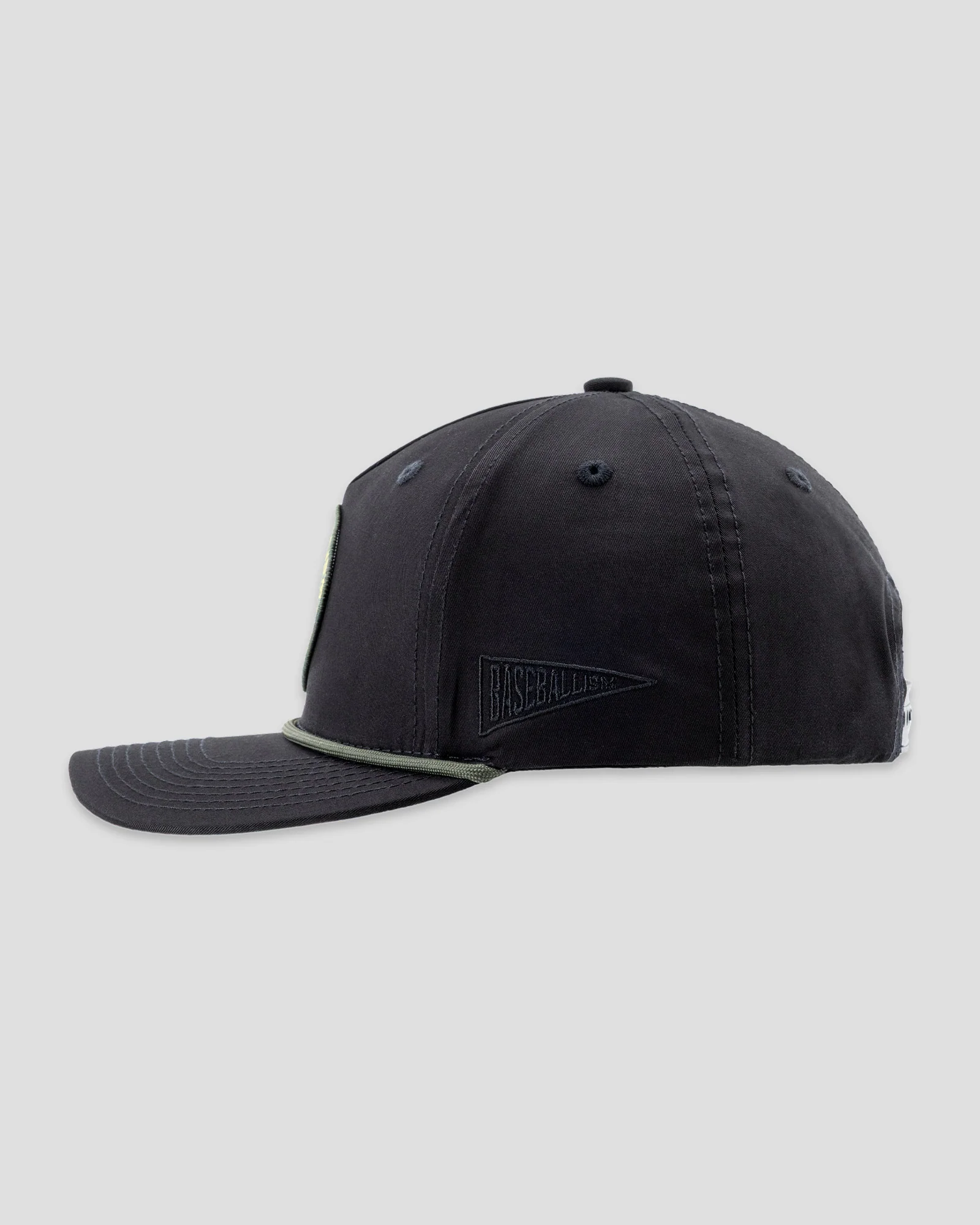 Fishing Club Patch Rope Cap - Black - Image 3