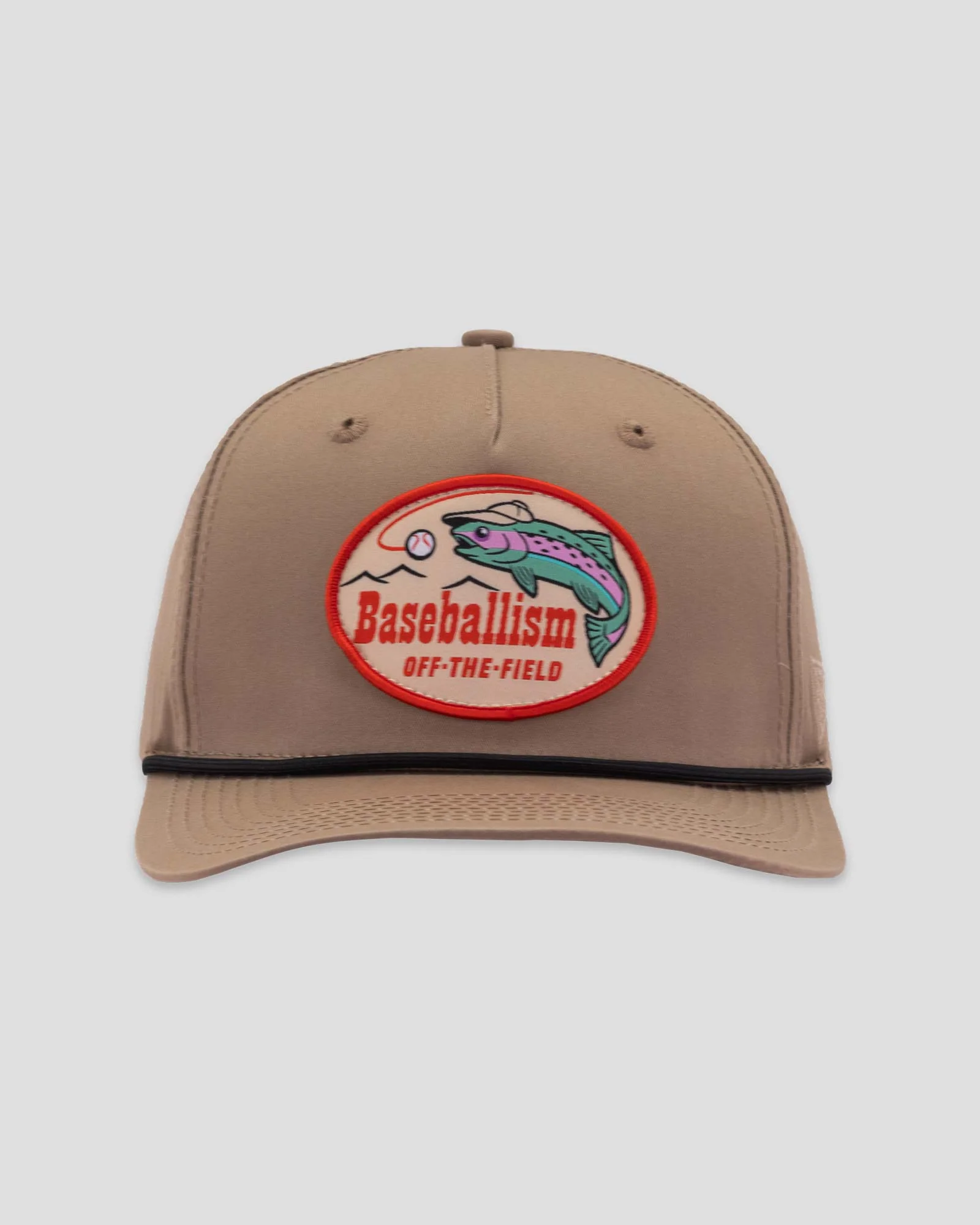 Fishing Club Patch Rope Cap - Brown - Image 2