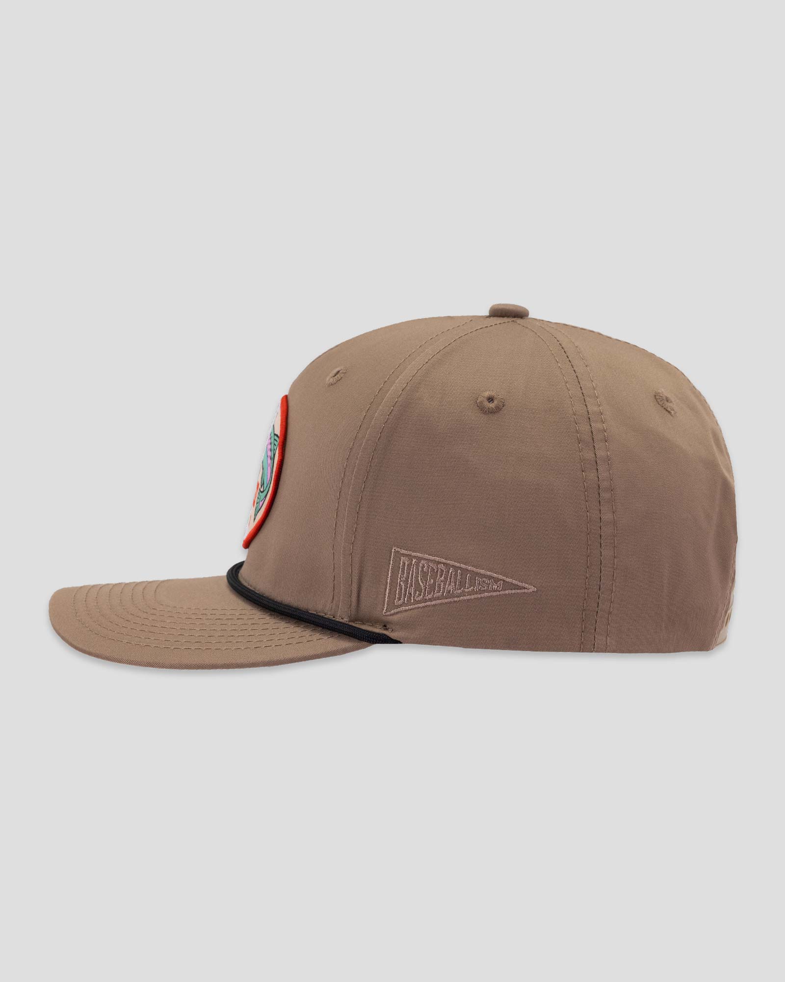 Fishing Club Patch Rope Cap - Brown - Image 3