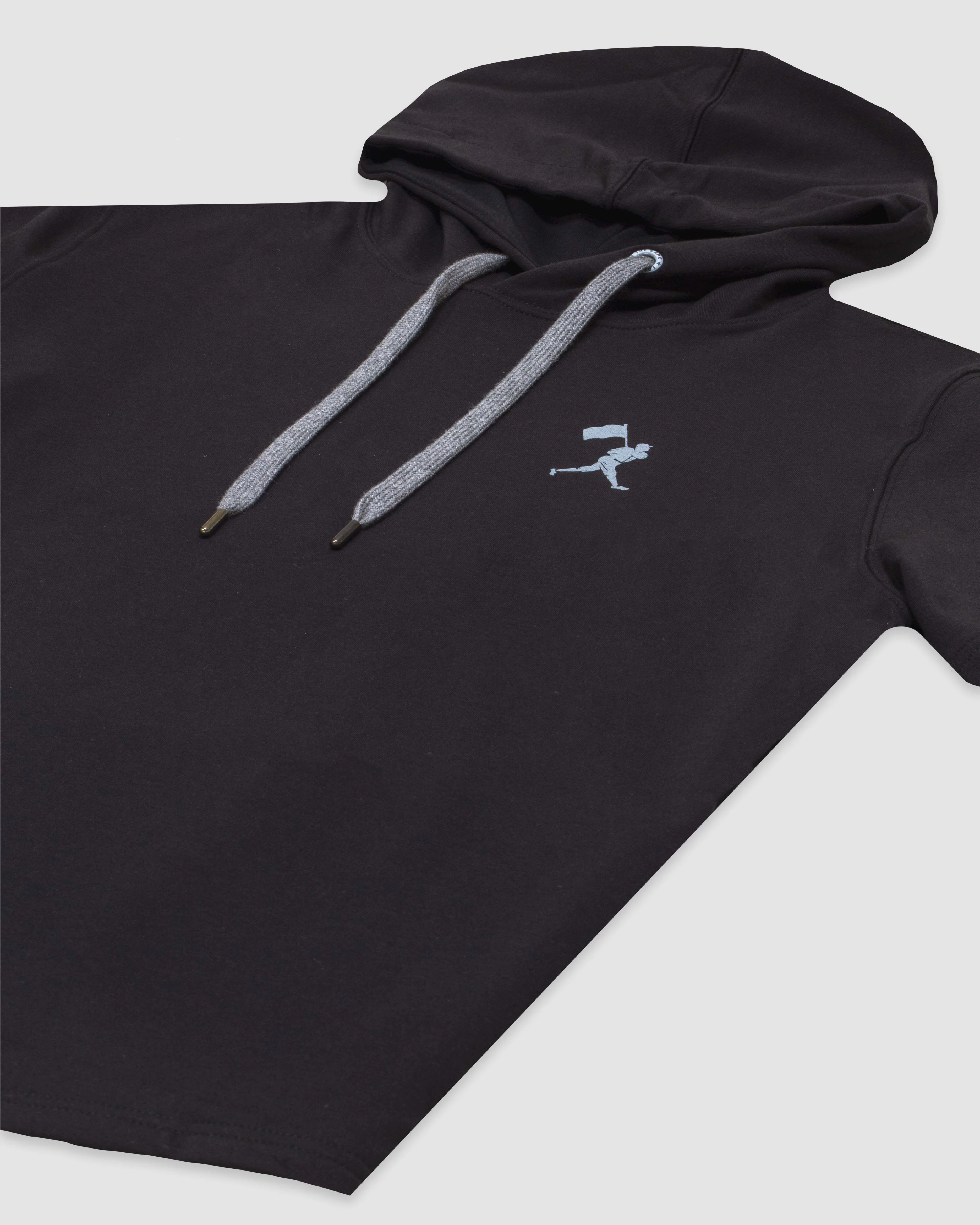 Flag Man Short Sleeve Hoodie - Black - Image 2