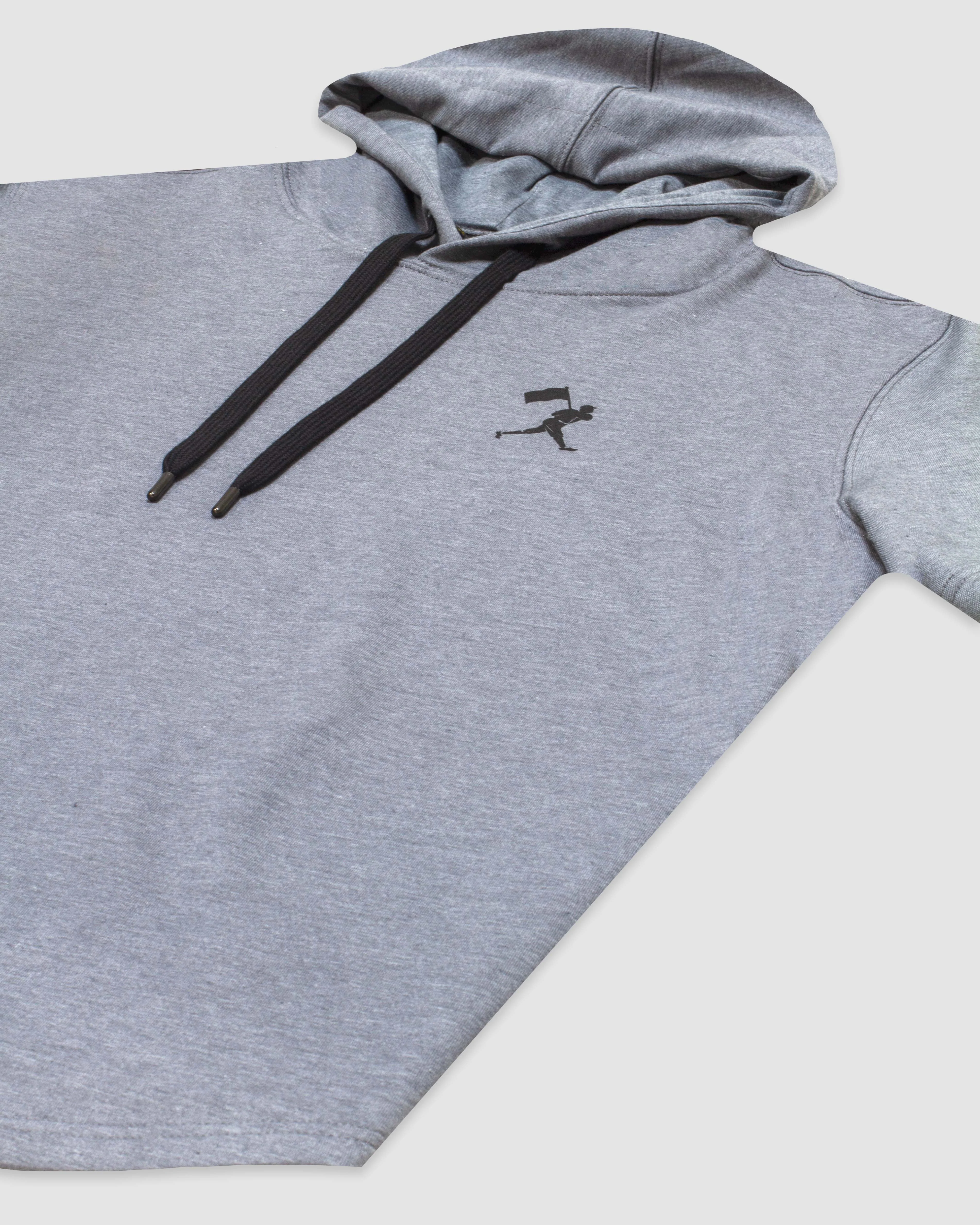 Flag Man Short Sleeve Hoodie - Grey - Image 2