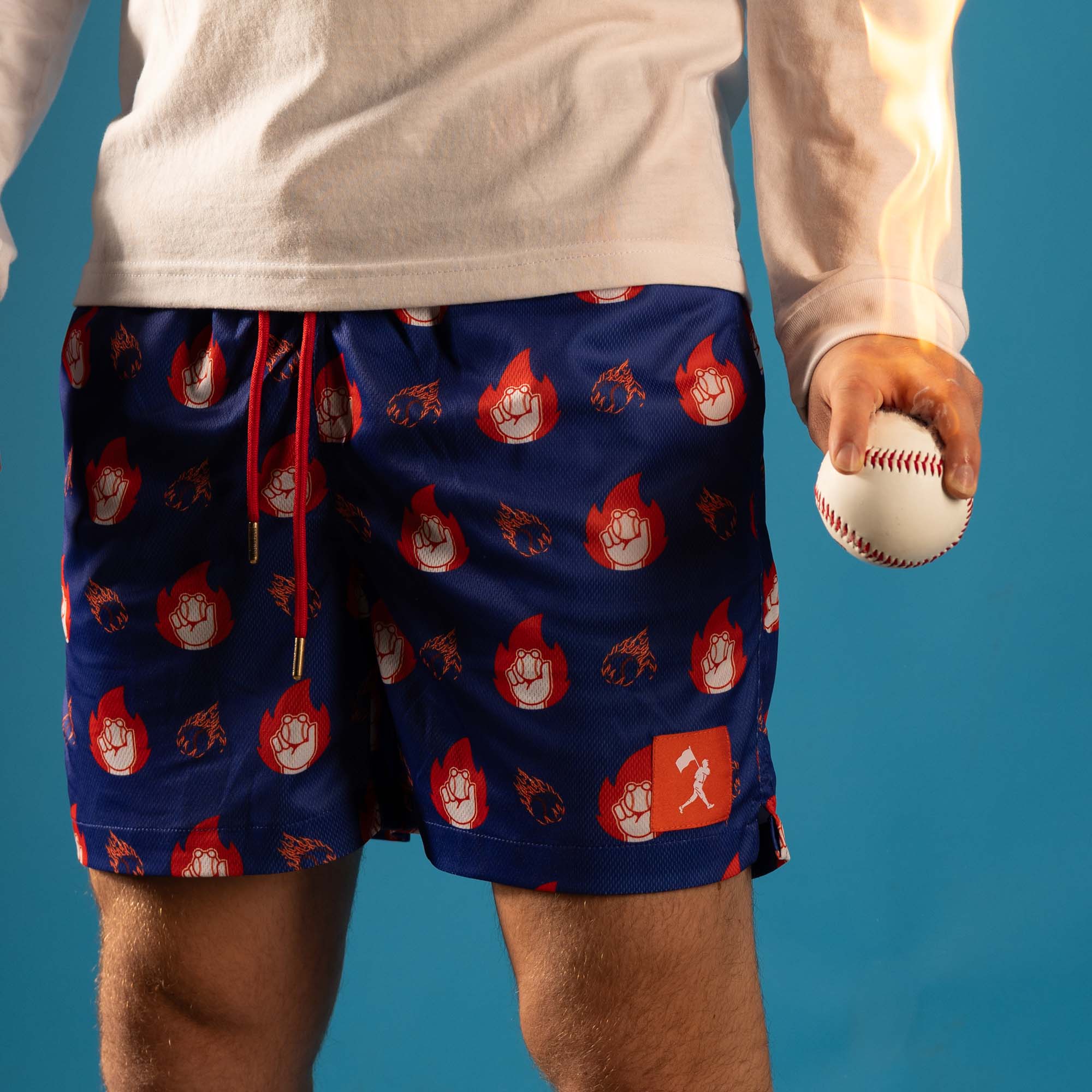 Flame Thrower Diamond Air Mesh Shorts - Image 7