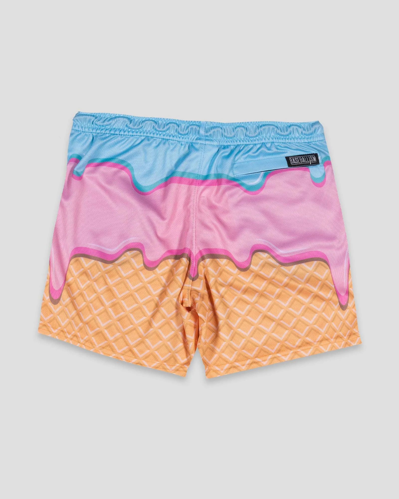 Frozen Treats Ice Cream Sundae Diamond Air Mesh Shorts - Image 2