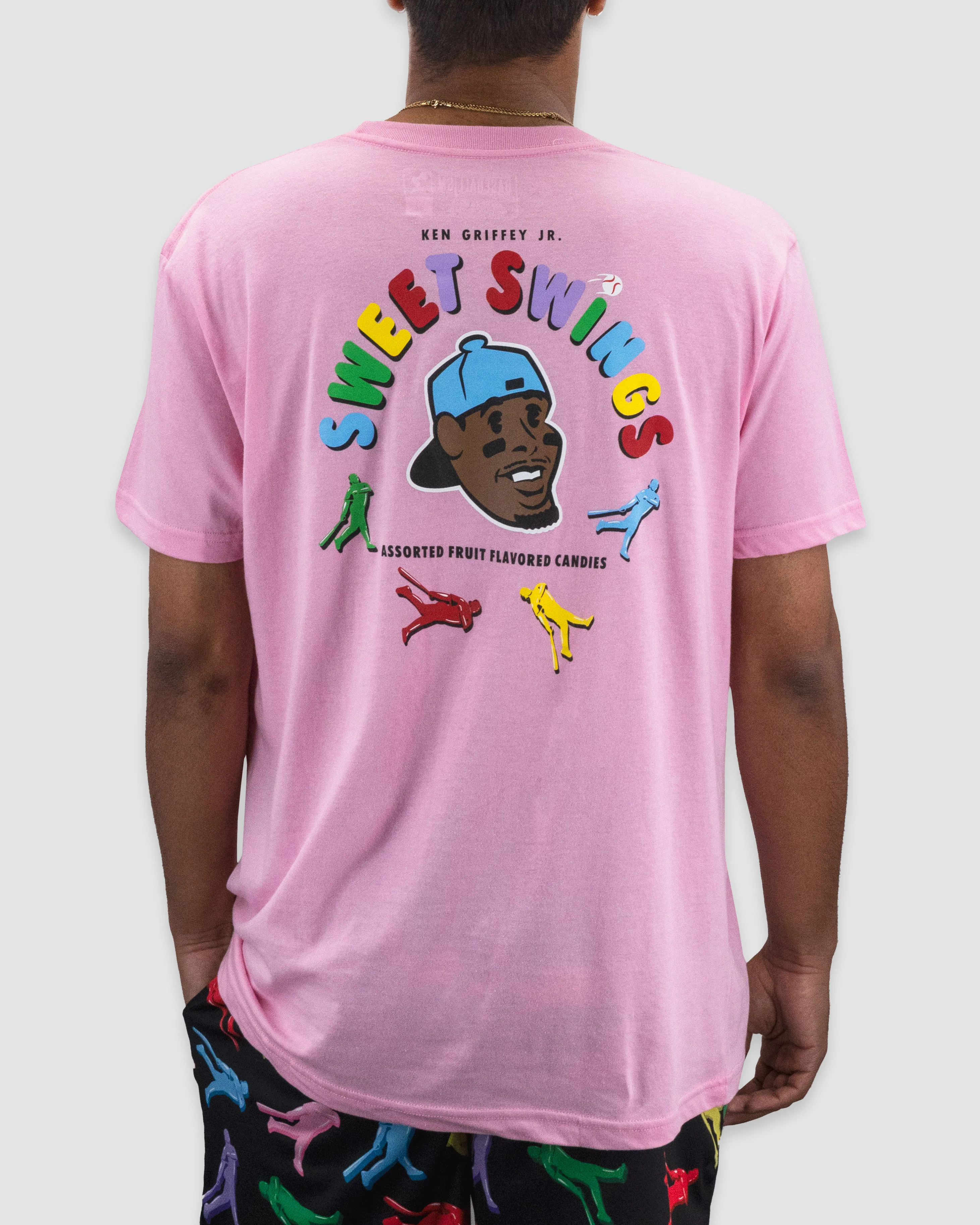 Griffey Jr. Sweet Swings Gummy Candy T-Shirt - Pink - Image 4