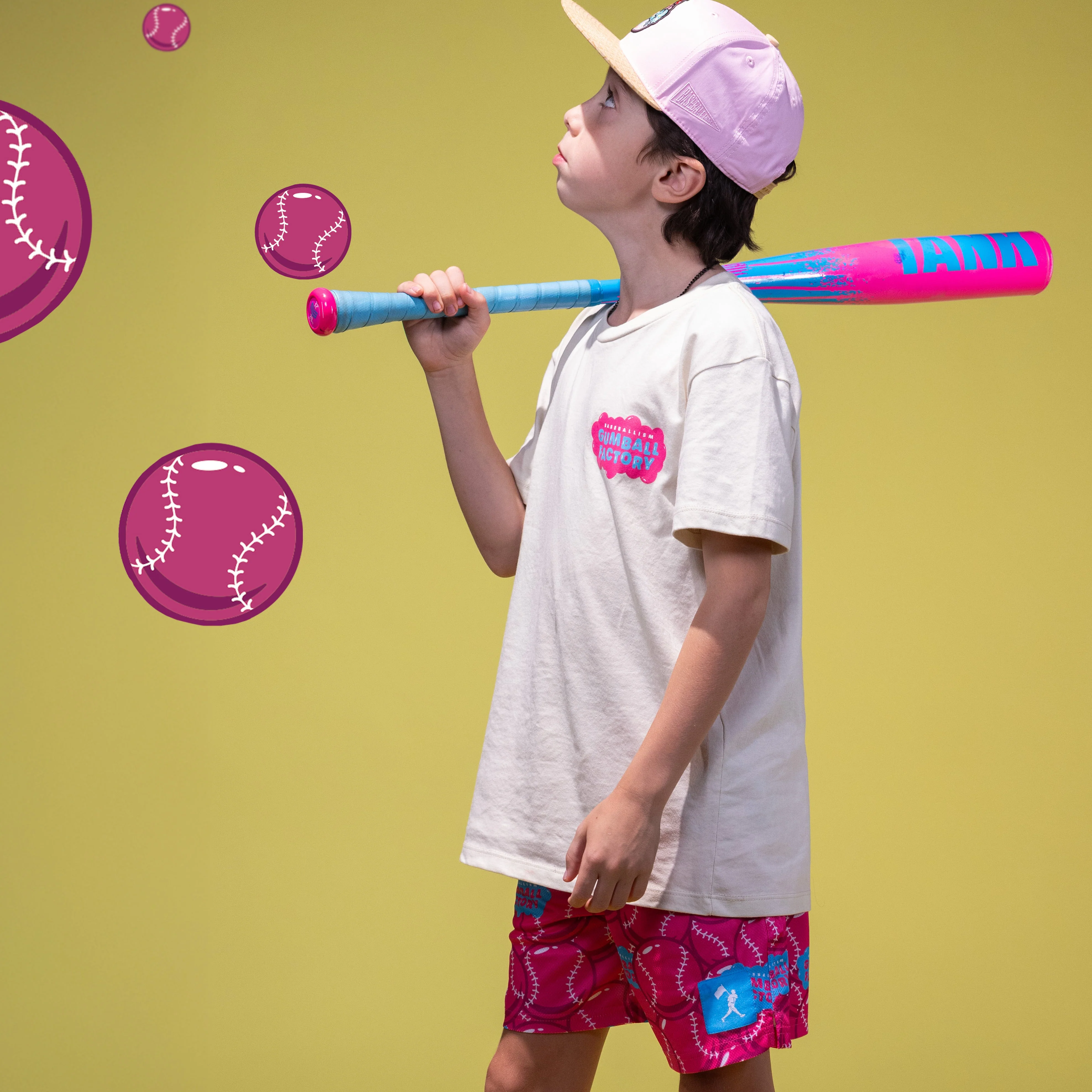 Gumball Factory Diamond Air Mesh Shorts (Pink) - Youth - Image 6