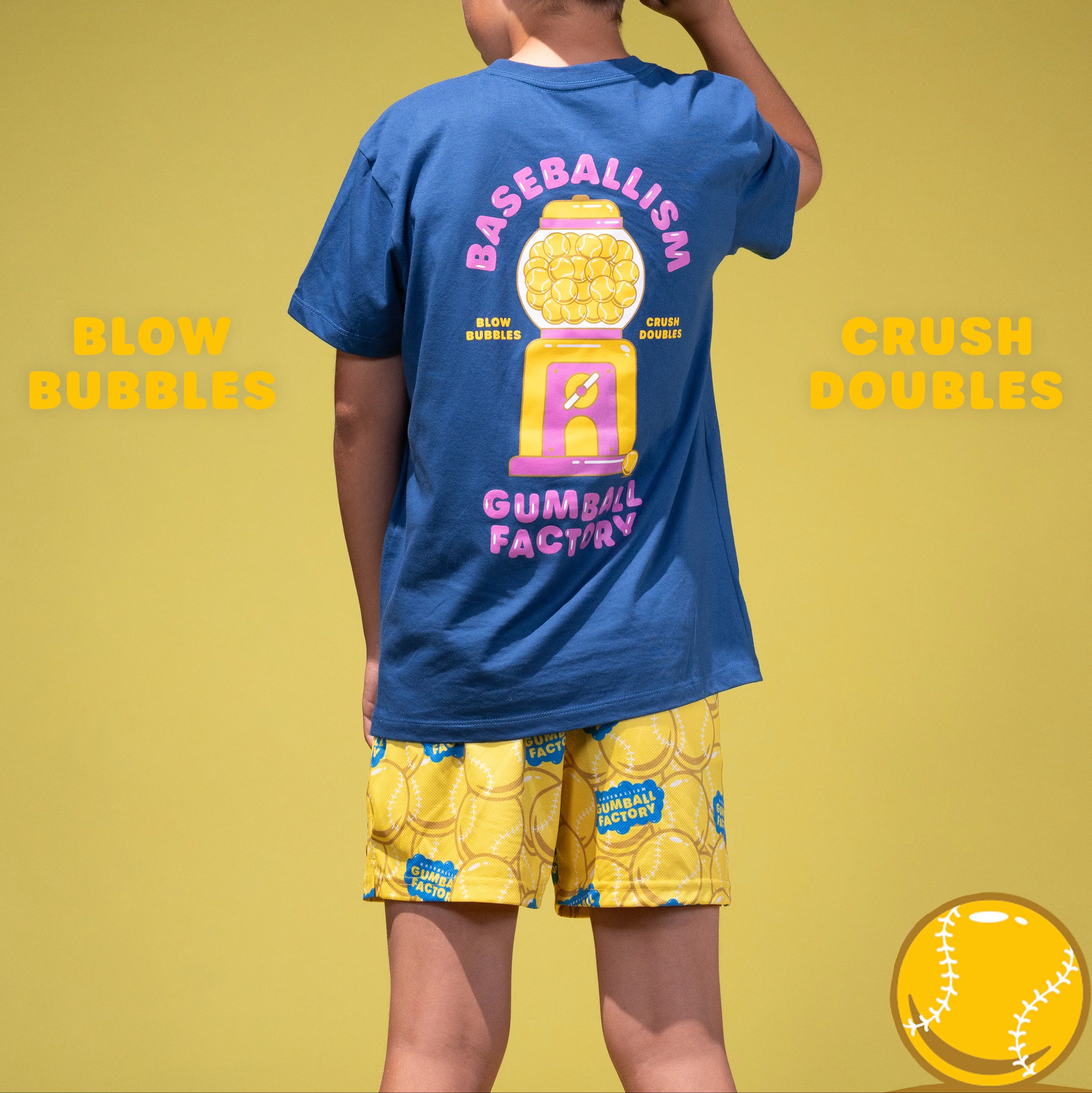 Gumball Factory Diamond Air Mesh Shorts (Yellow) - Youth - Image 6