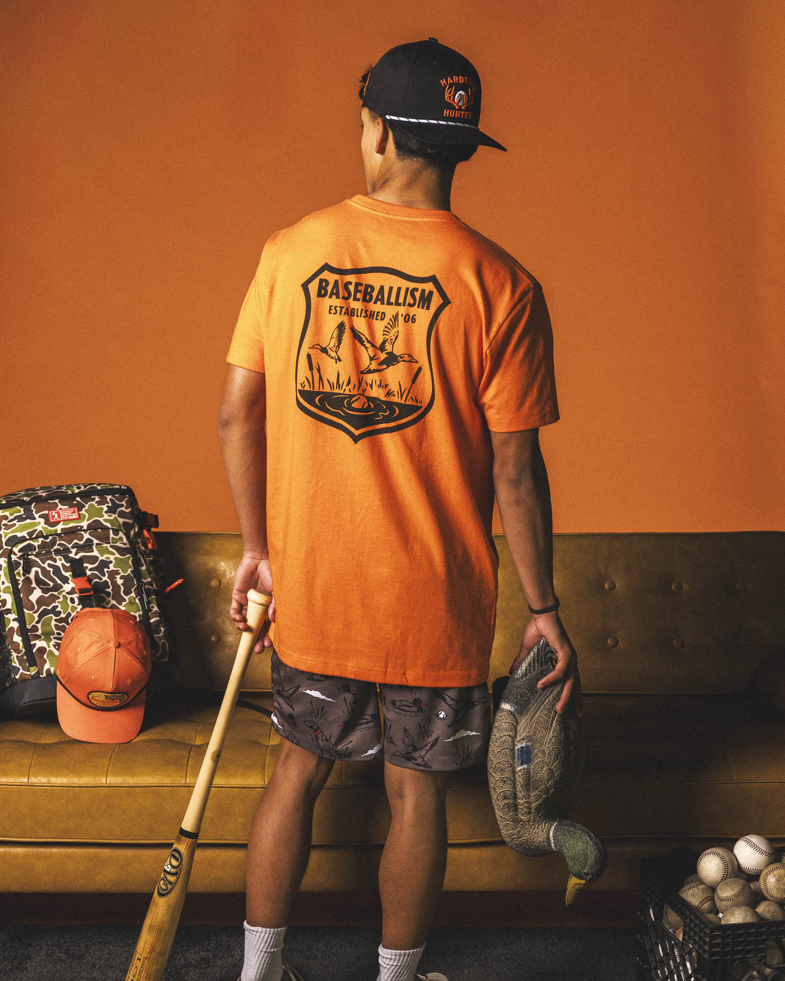 Hardball Hunter Hunting Badge T-Shirt - Blaze Orange - Image 4