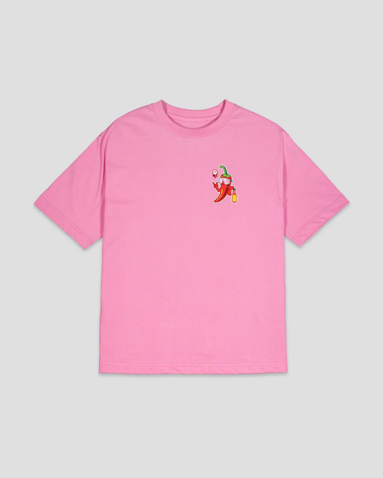 High Heat Hot Sauce Glow in the Dark Pima Cotton T-Shirt - Pink - Image 2
