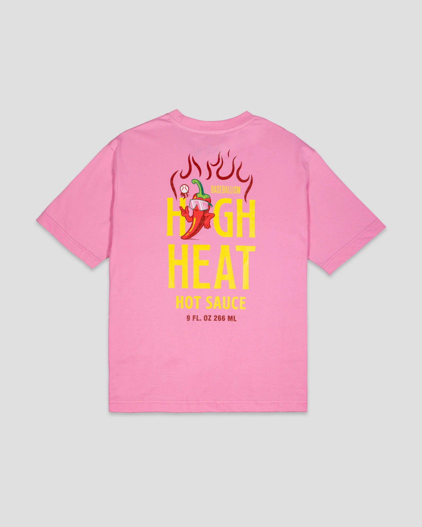 High Heat Hot Sauce Glow in the Dark Pima Cotton T-Shirt - Pink - Image 3