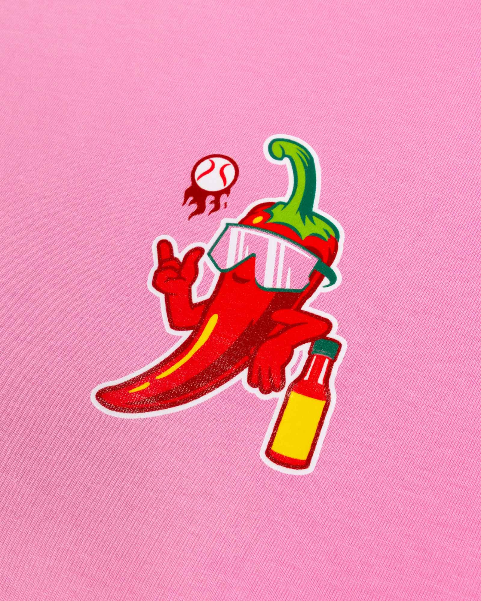 High Heat Hot Sauce Glow in the Dark Pima Cotton T-Shirt - Pink - Image 7