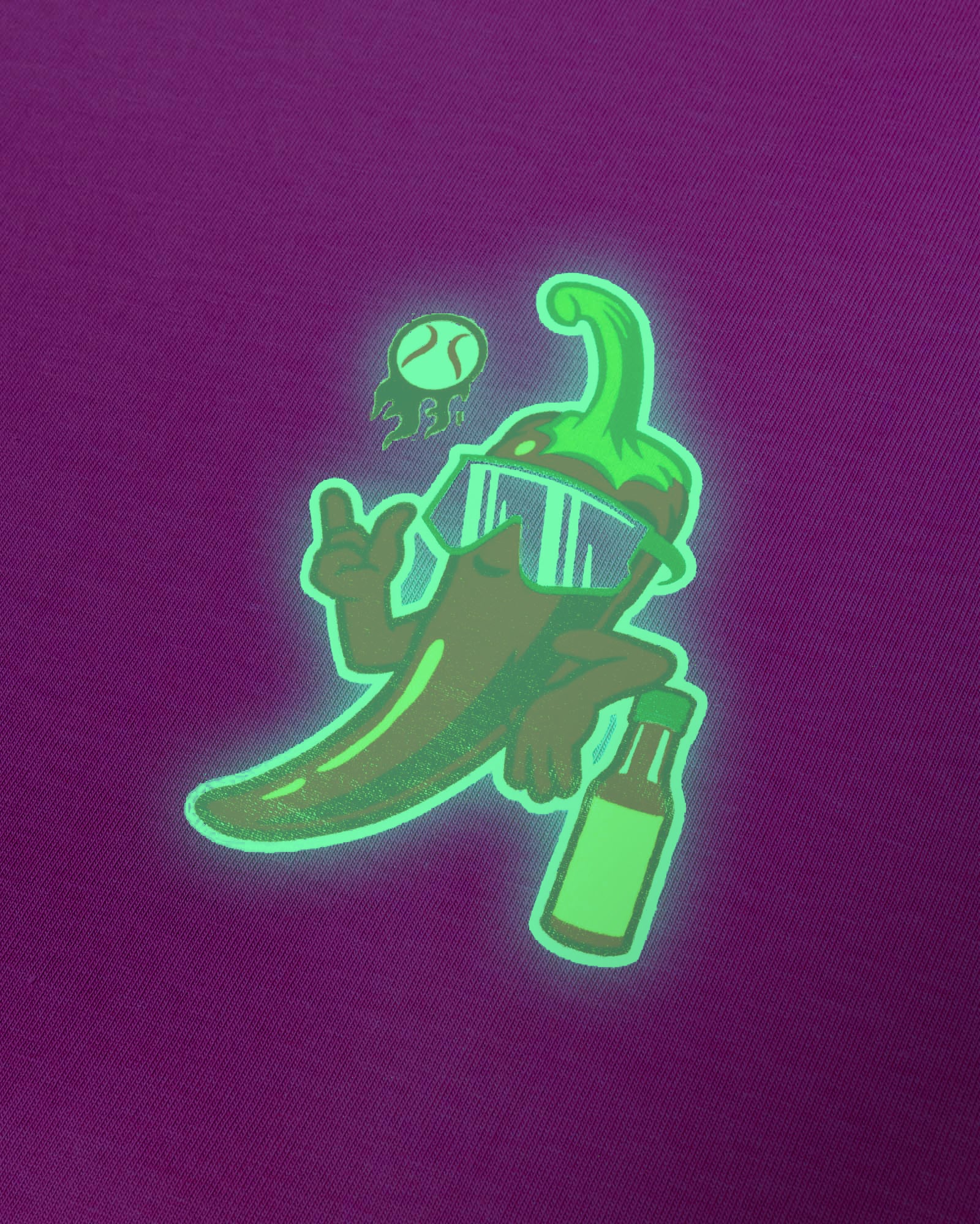 High Heat Hot Sauce Glow in the Dark Pima Cotton T-Shirt - Pink - Image 8