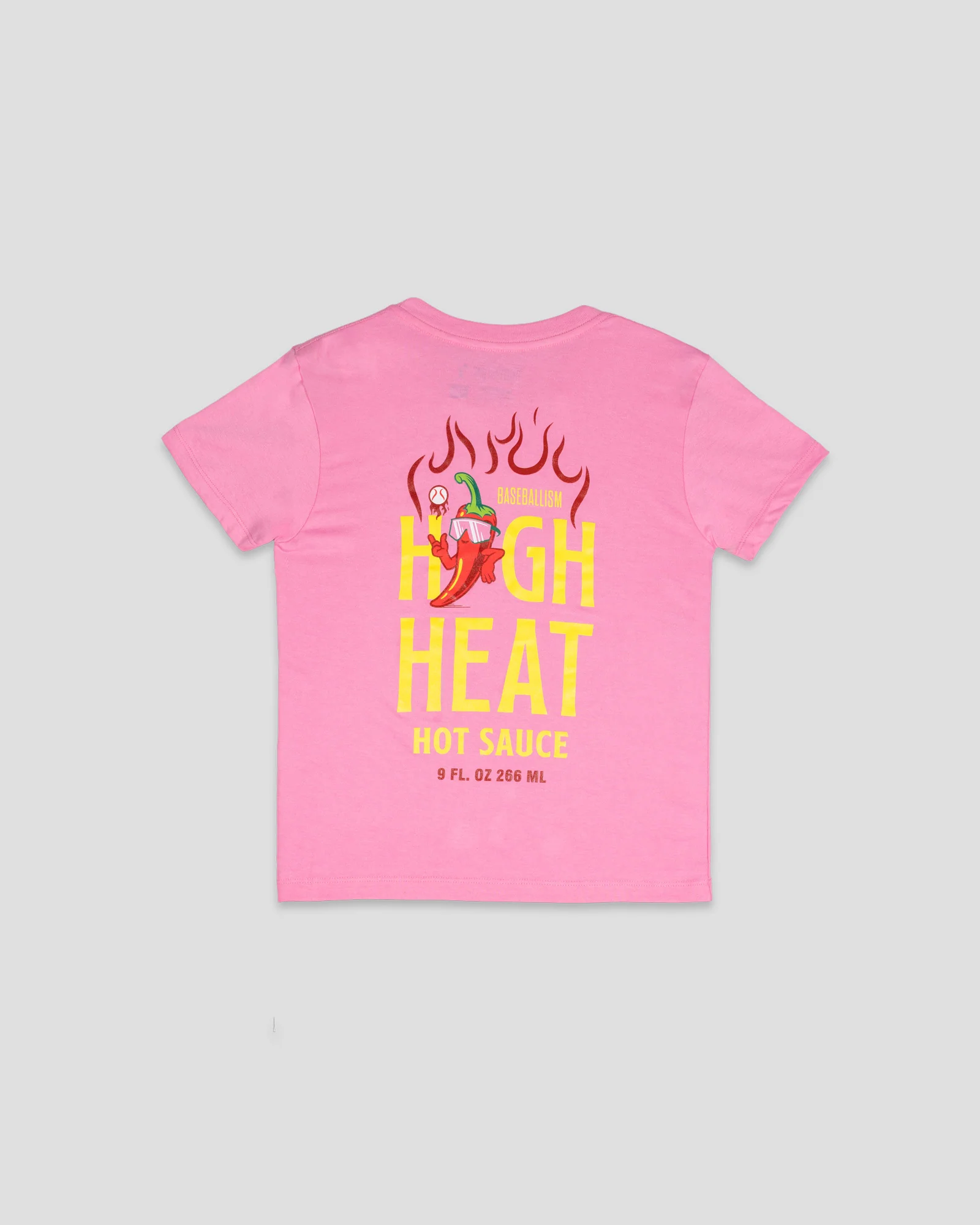 High Heat Hot Sauce Glow in the Dark T-Shirt (Pink) - Youth - Image 3