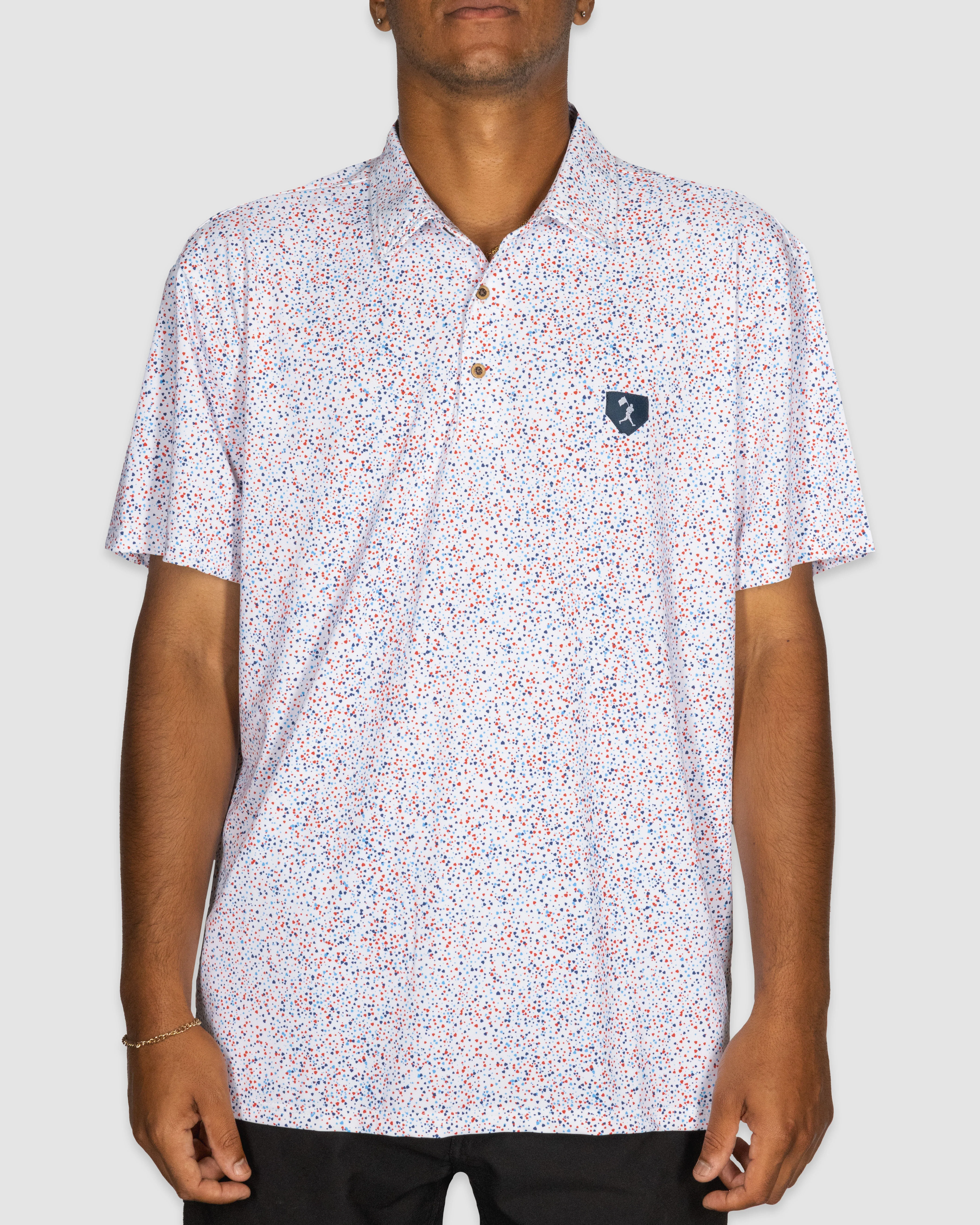Home Plate Splatter - Four Hitter Polo - Image 2