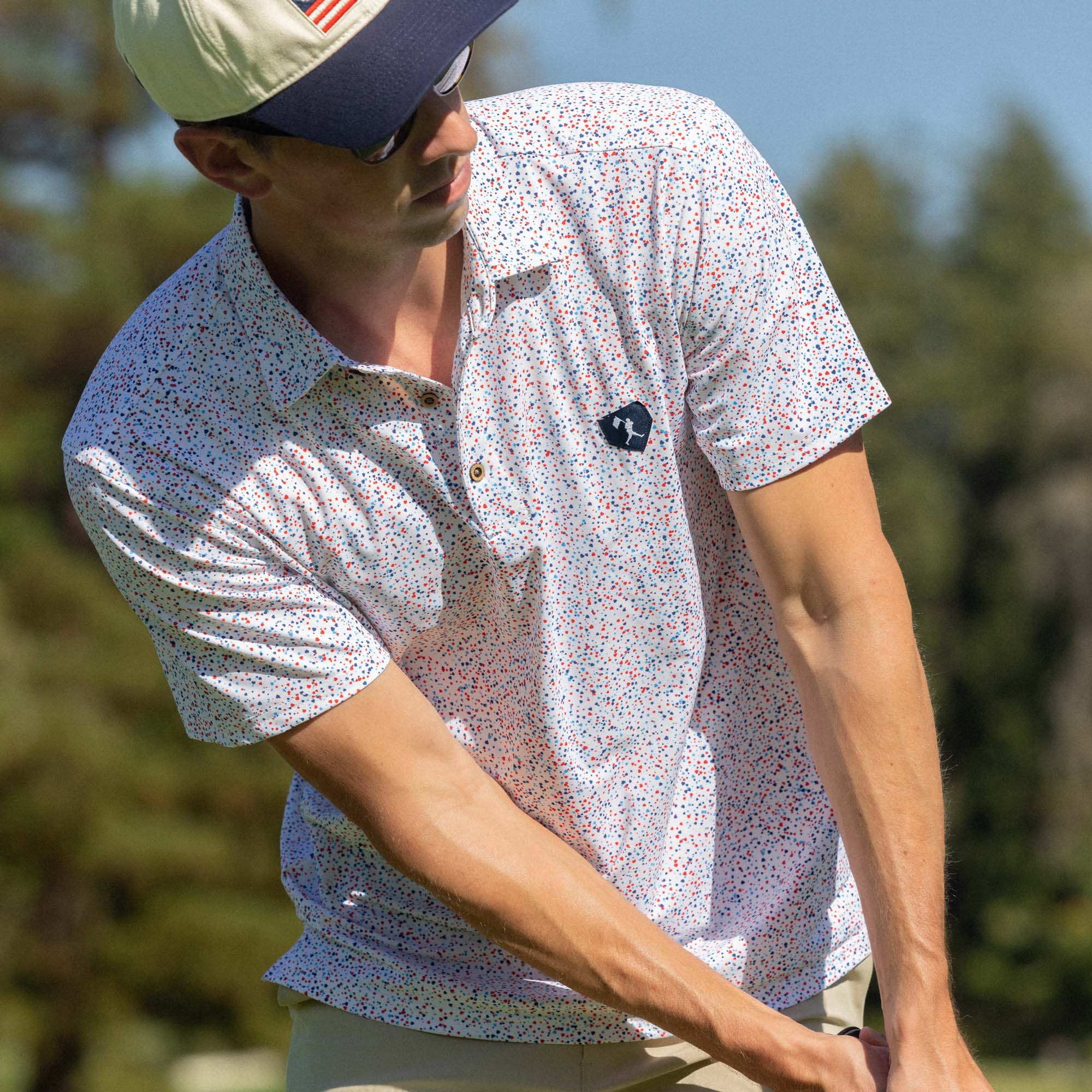 Home Plate Splatter - Four Hitter Polo - Image 7