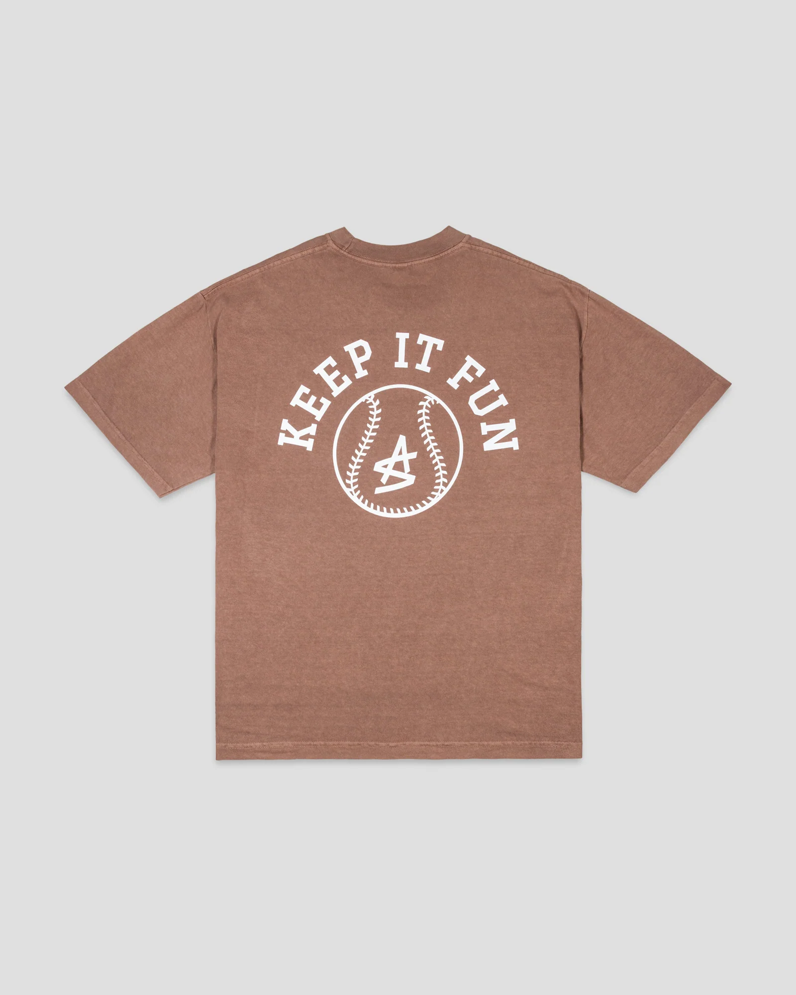 Keep It Fun Relaxed Fit T-Shirt (Brown) - Baseballism x Austin Schultz - Image 3