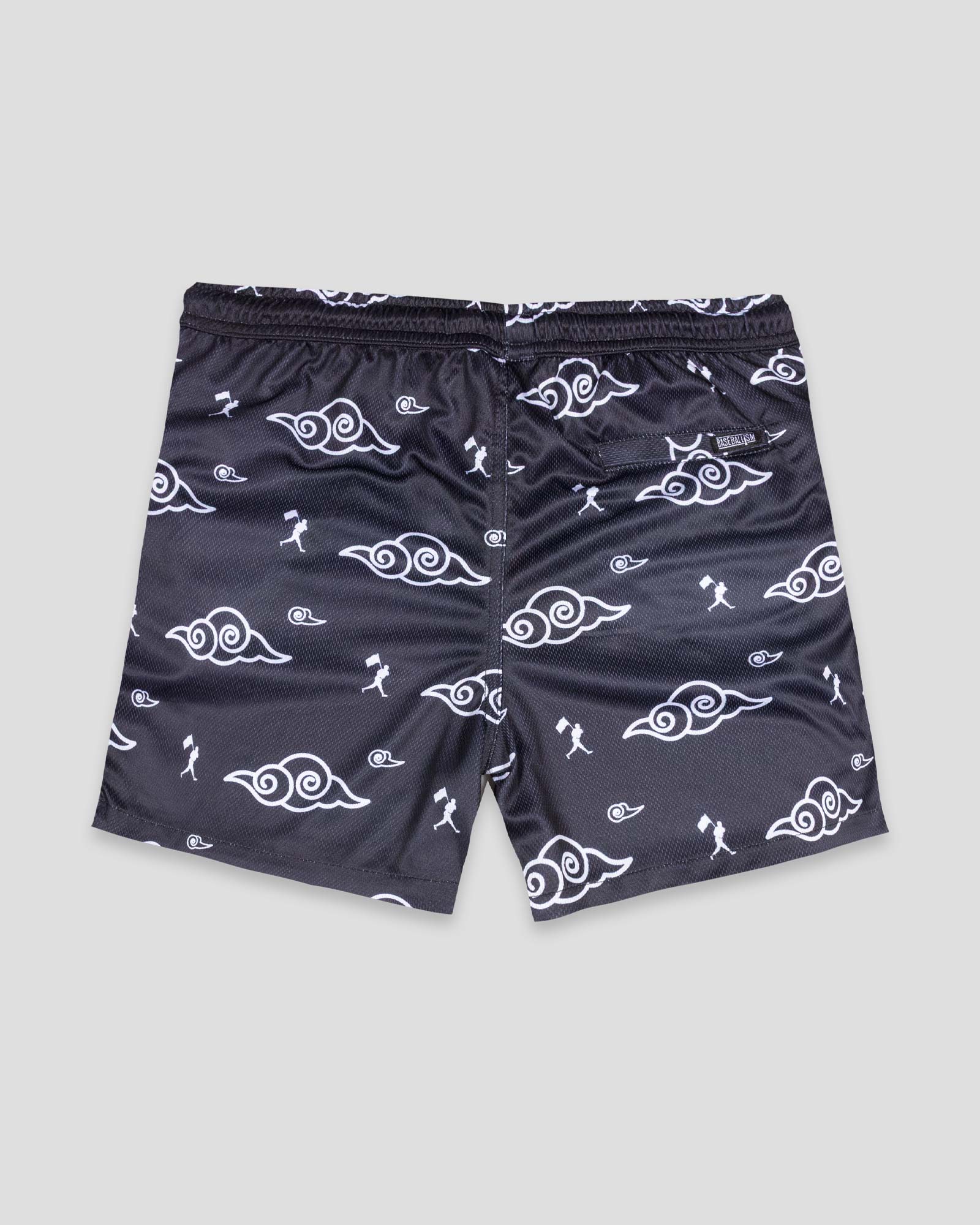 Kumo (Cloud) Anime Diamond Air Mesh Shorts Black - Image 2