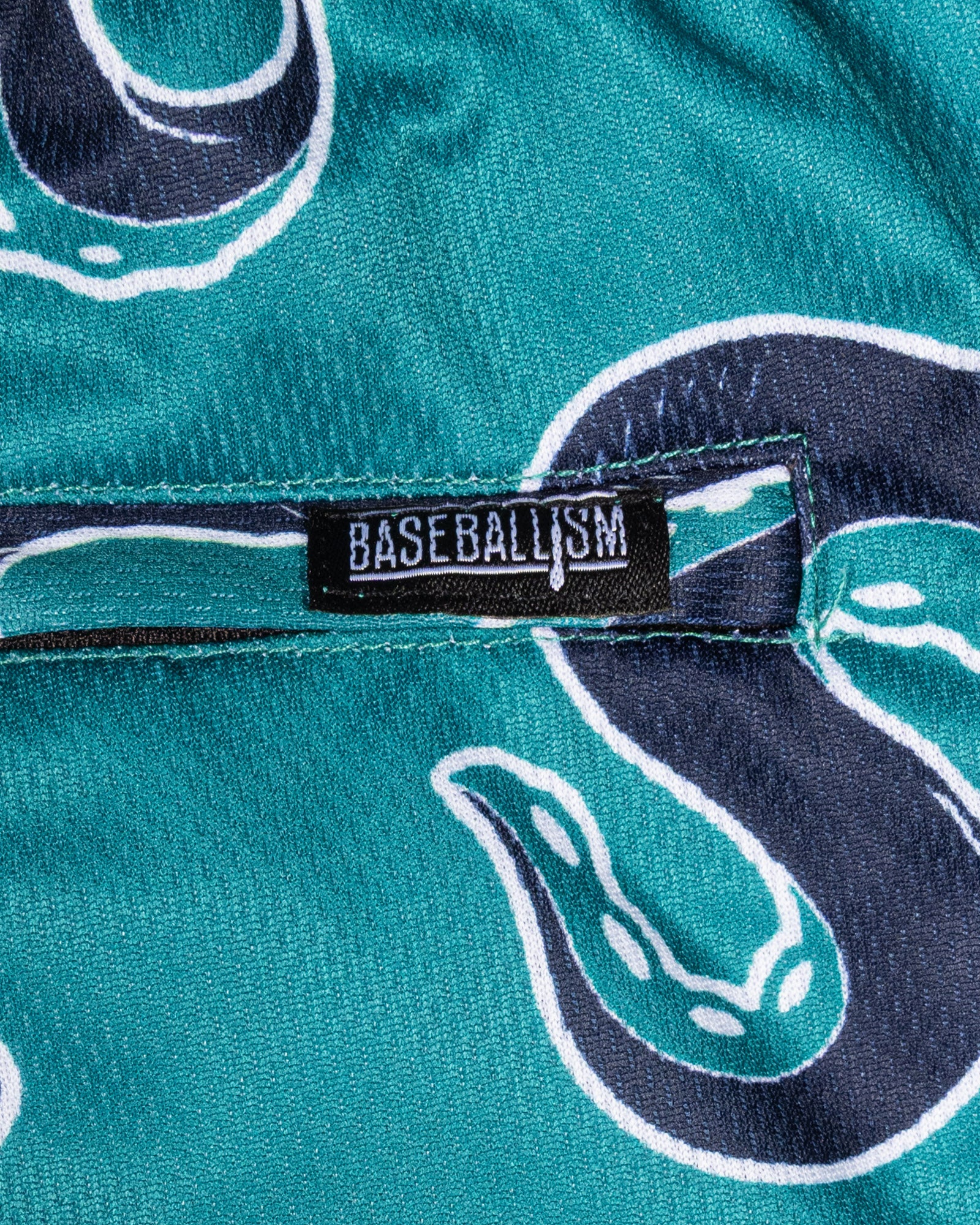 Mariners Monster Diamond Air Mesh Shorts (Teal) - Seattle Mariners - Image 5