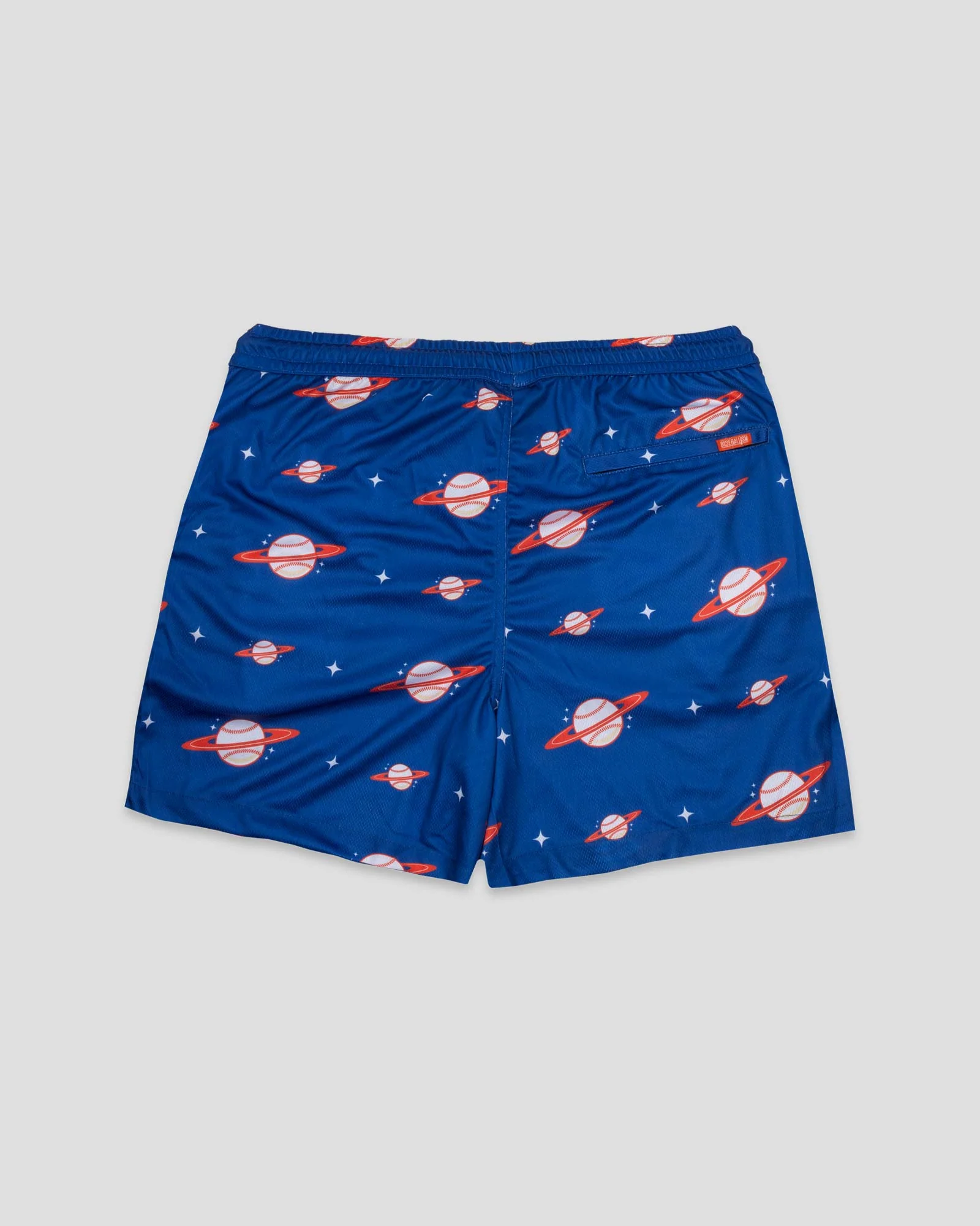 Space Ball Diamond Air Youth Mesh Shorts - Blue and Orange - Image 3
