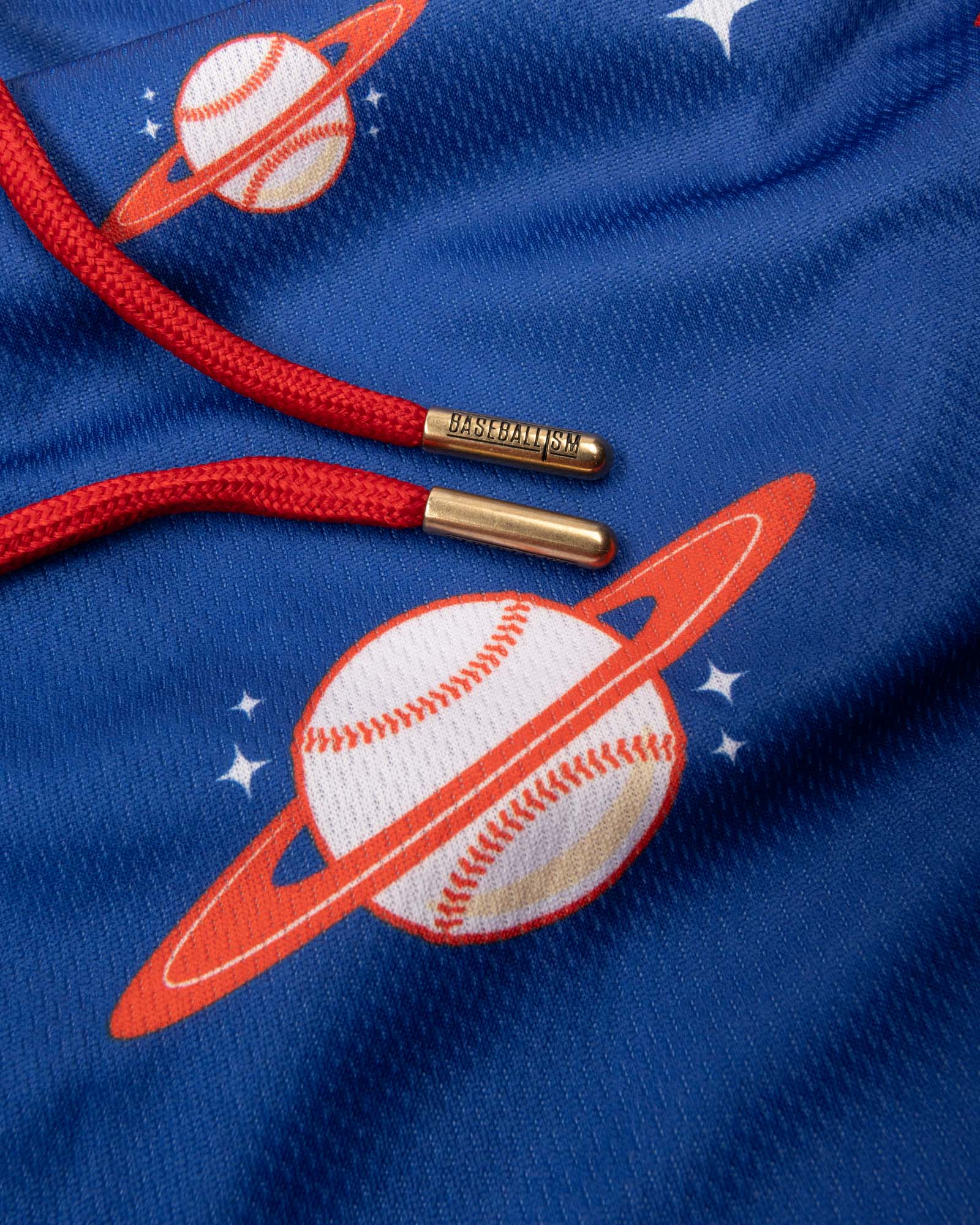 Space Ball Diamond Air Youth Mesh Shorts - Blue and Orange - Image 5