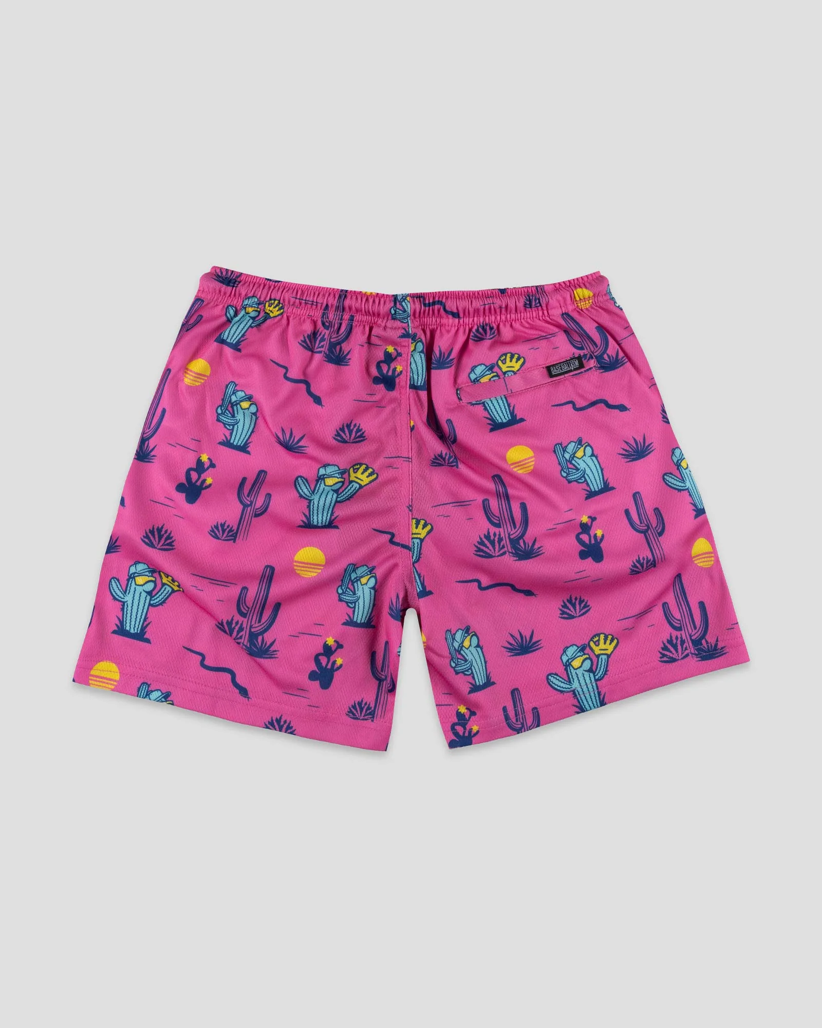 Spring Ball Cactus Diamond Air Mesh Shorts - Pink - Image 2