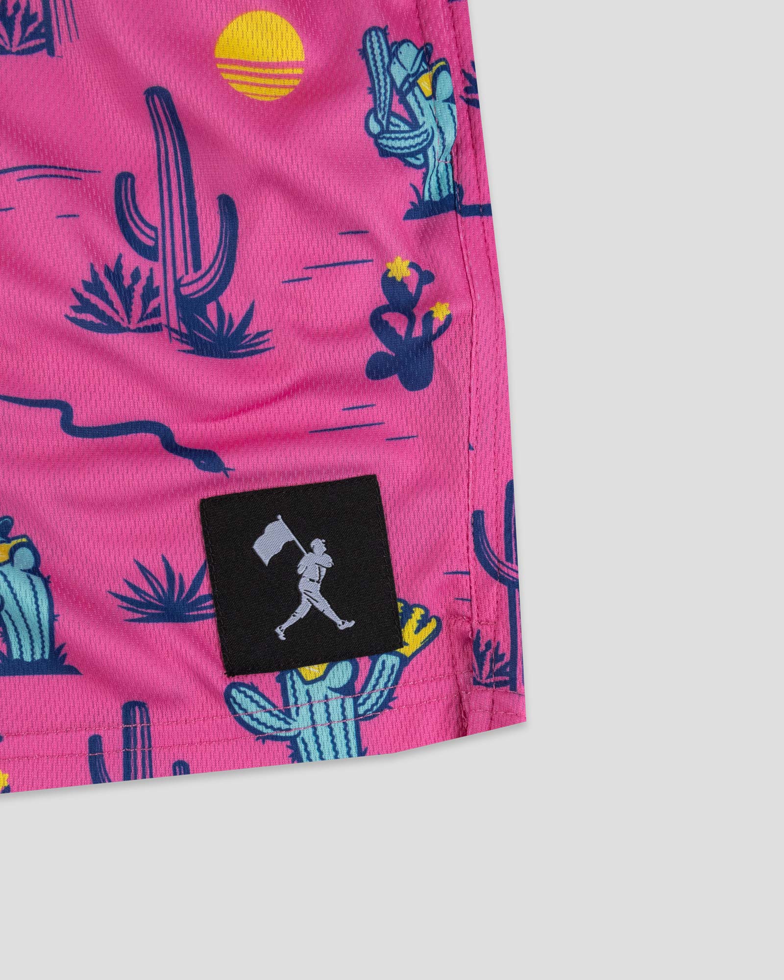 Spring Ball Cactus Diamond Air Mesh Shorts - Pink - Image 6
