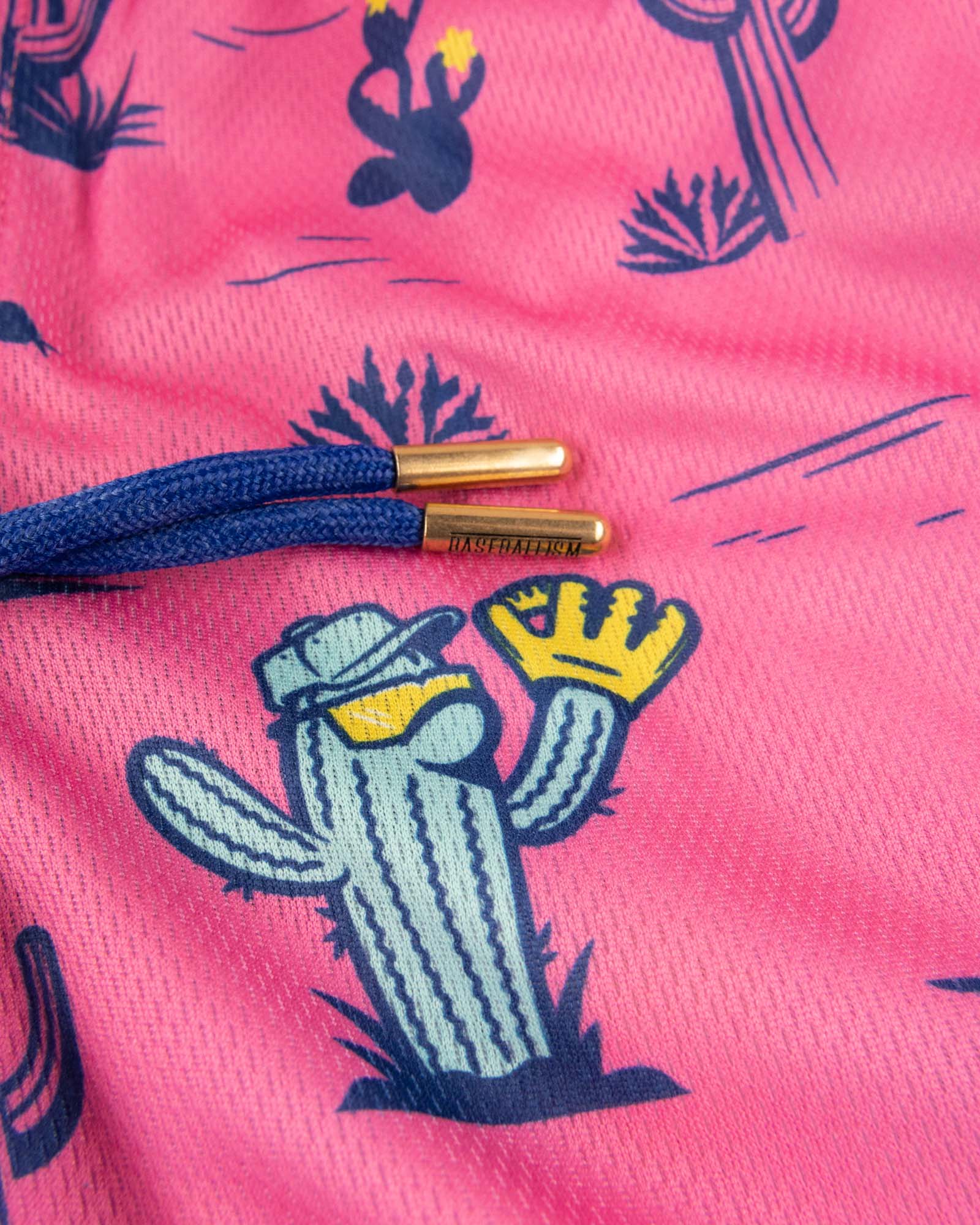 Spring Ball Cactus Diamond Air Mesh Shorts (Pink) - Youth - Image 6